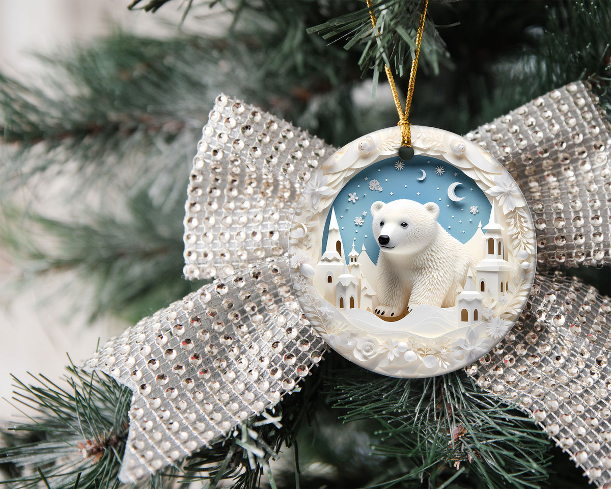 Cute Polar Bear Christmas Ornament, Arctic Winter Animal Decor, Christmas Tree Keepsake, Holiday Gift 2026, Seasonal Keepsake, Christmas Gift Idea