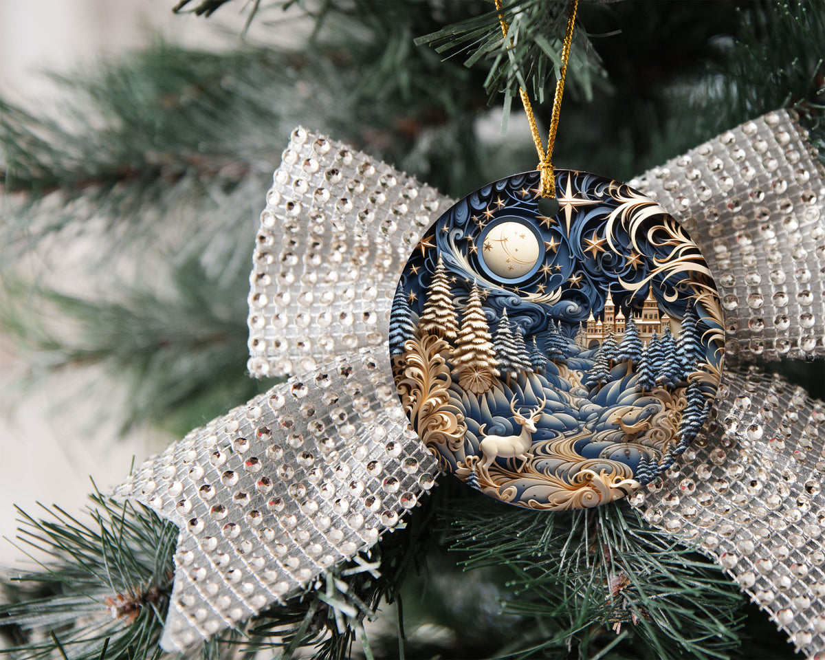 Deer Christmas Ornament 2026, Woodland Deer Ornament, Rustic Christmas Tree Decor, Deer Lover Keepsake Gift