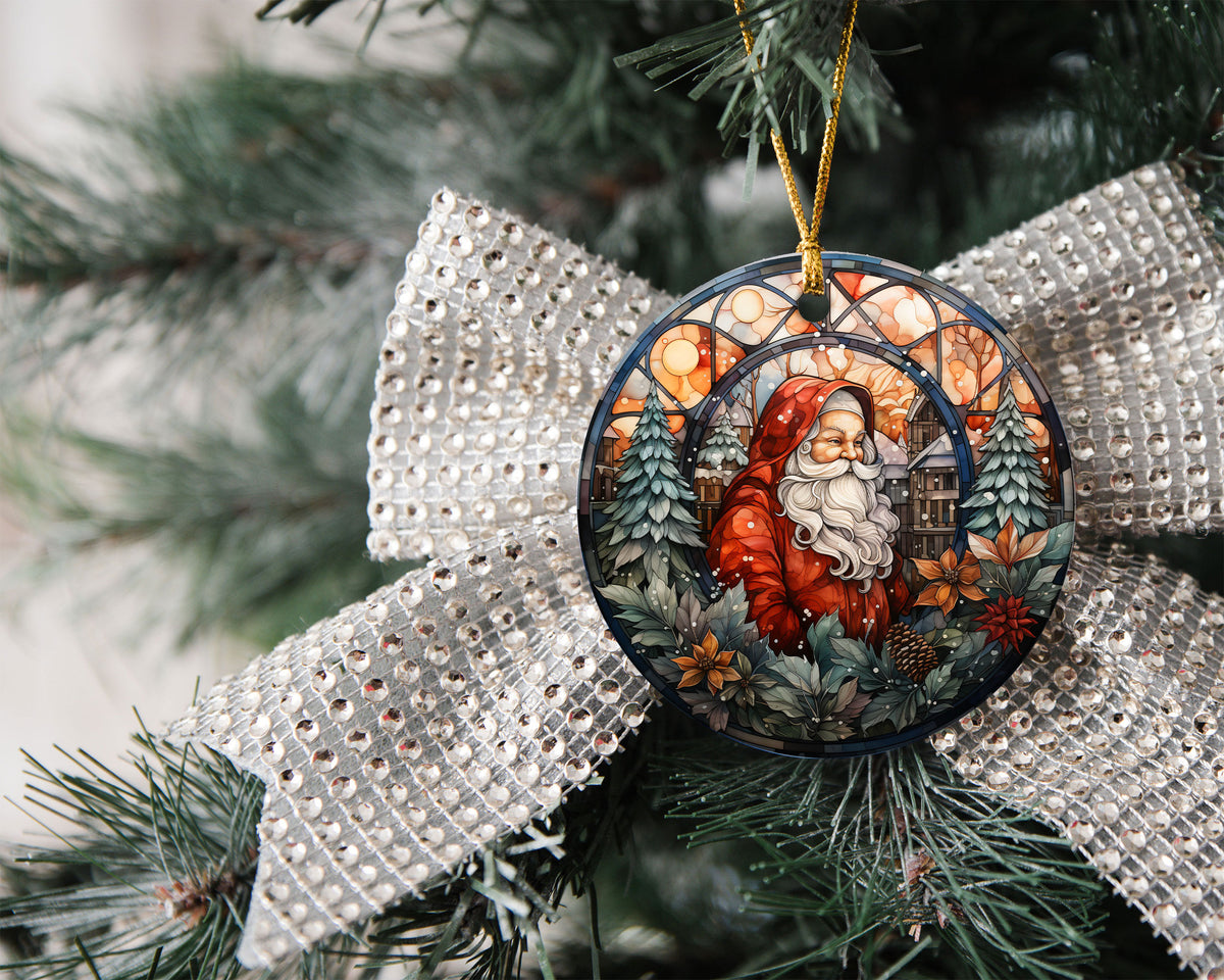 Vintage Santa Christmas Ornament, Santa Claus Holiday Decoration, Tree Hanging Ornament, Christmas Gift, 2026 Keepsake