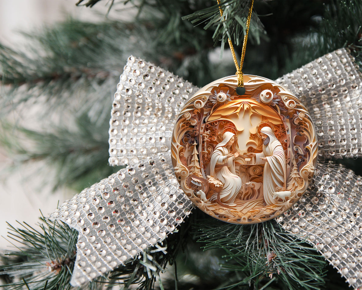 Nativity Ornament, Christmas Family Gift, Christmas Ornaments, Family Reunion, Housewarming Gift, Christian Gift