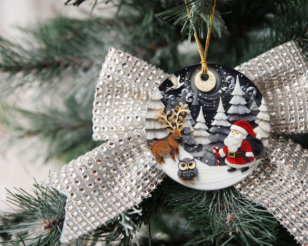 Jolly Santa Ornament 2026, Christmas Tree Decoration, Vintage Holiday Keepsake, Santa Claus Christmas Gift, Holiday Keepsake, Christmas Gift