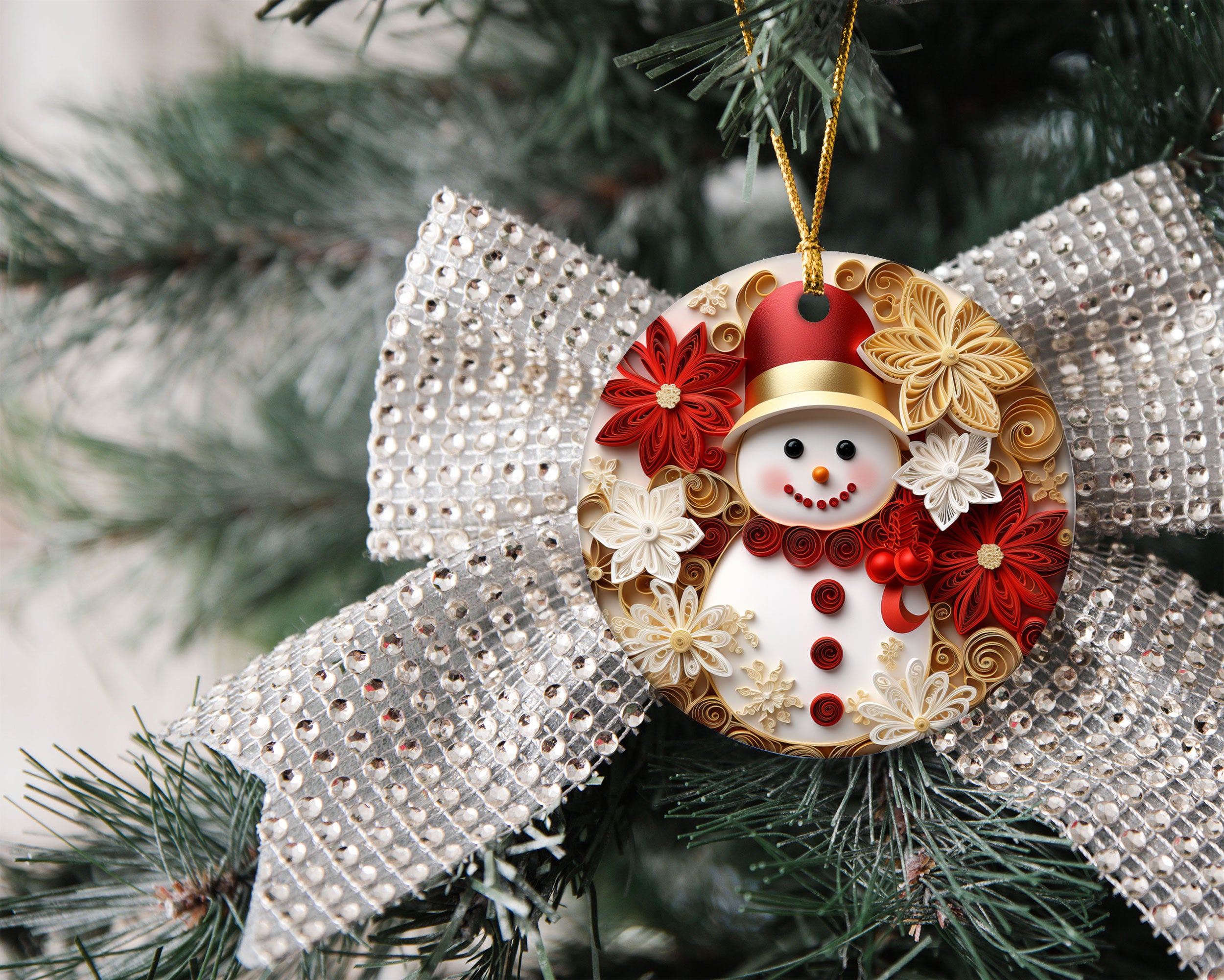 Christmas Ornament 2026, Festive Snowman Ornament, Christmas Decor, Holiday Keepsake, Xmas Gift, Tree Decoration