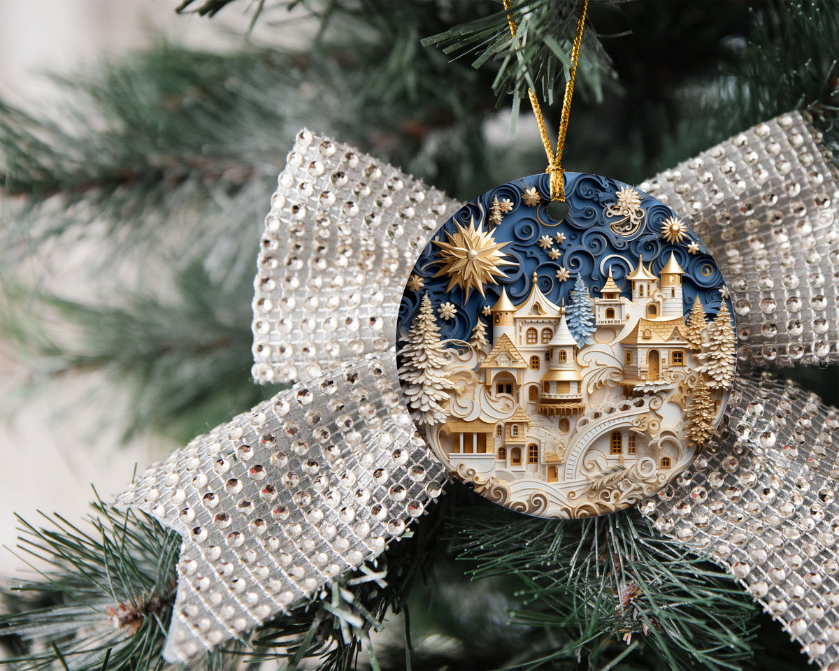 2026 Christmas Ornament, Scenic Christmas Village Ornament, Holiday Keepsake, Winter Landscape Decor, Xmas Gift