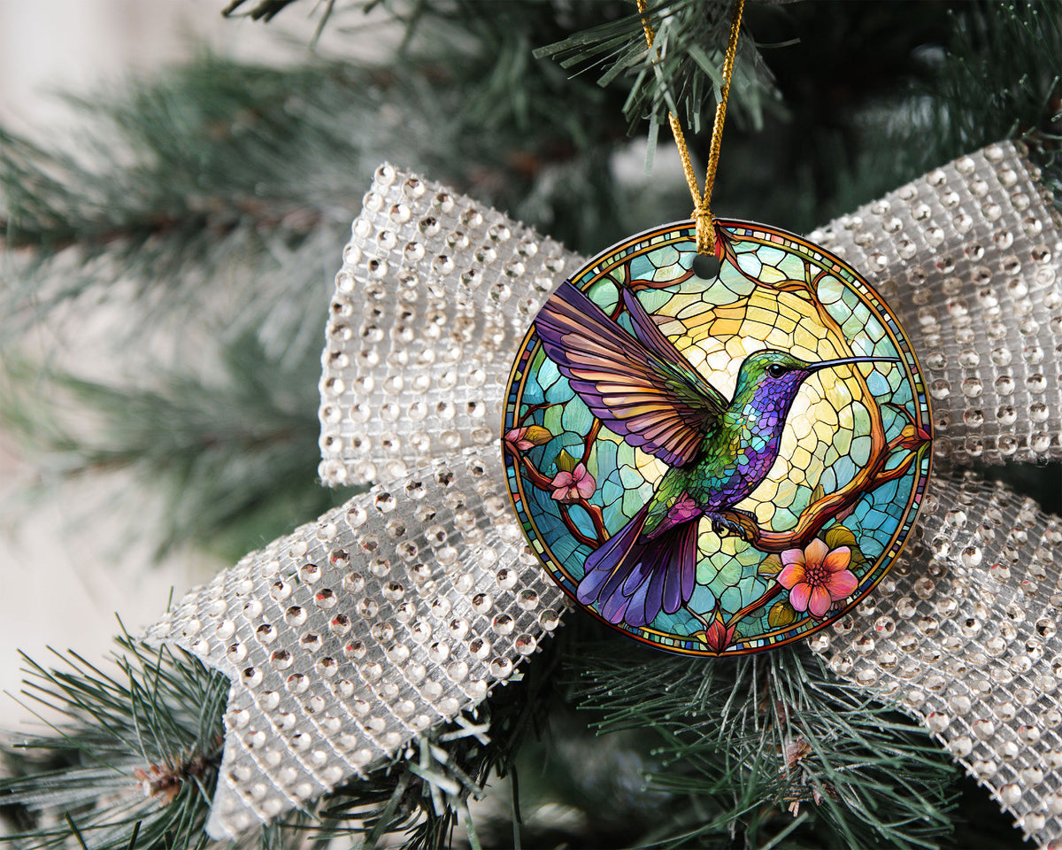 Christmas Ornament 2026, Hummingbird Ornament, Colorful Bird Keepsake Gift, Holiday Decor, Xmas Tree Decoration, Nature Lover Gift