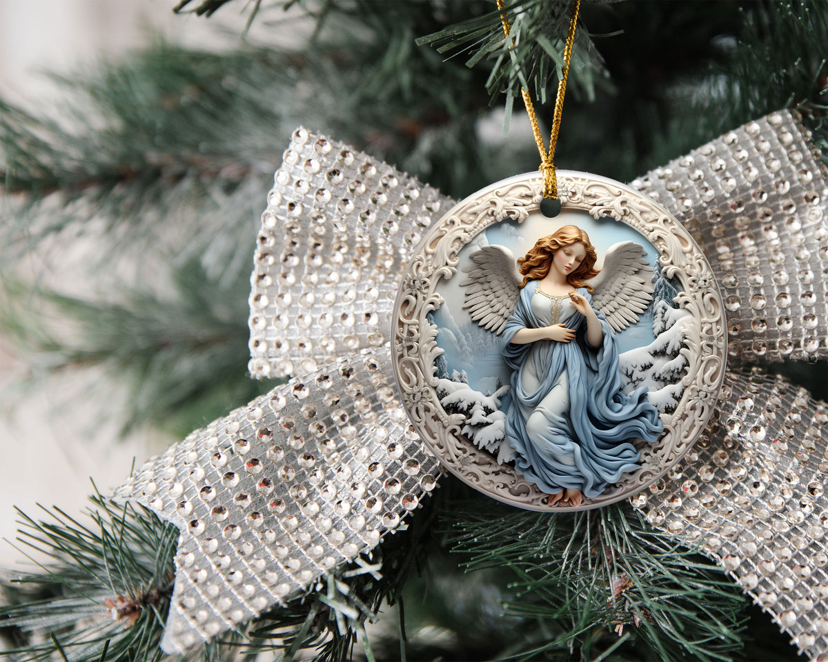 Religious Christmas Ornament, Angel Prayer Ornament, Christian Holiday Decor, 2026 Christmas Ornament