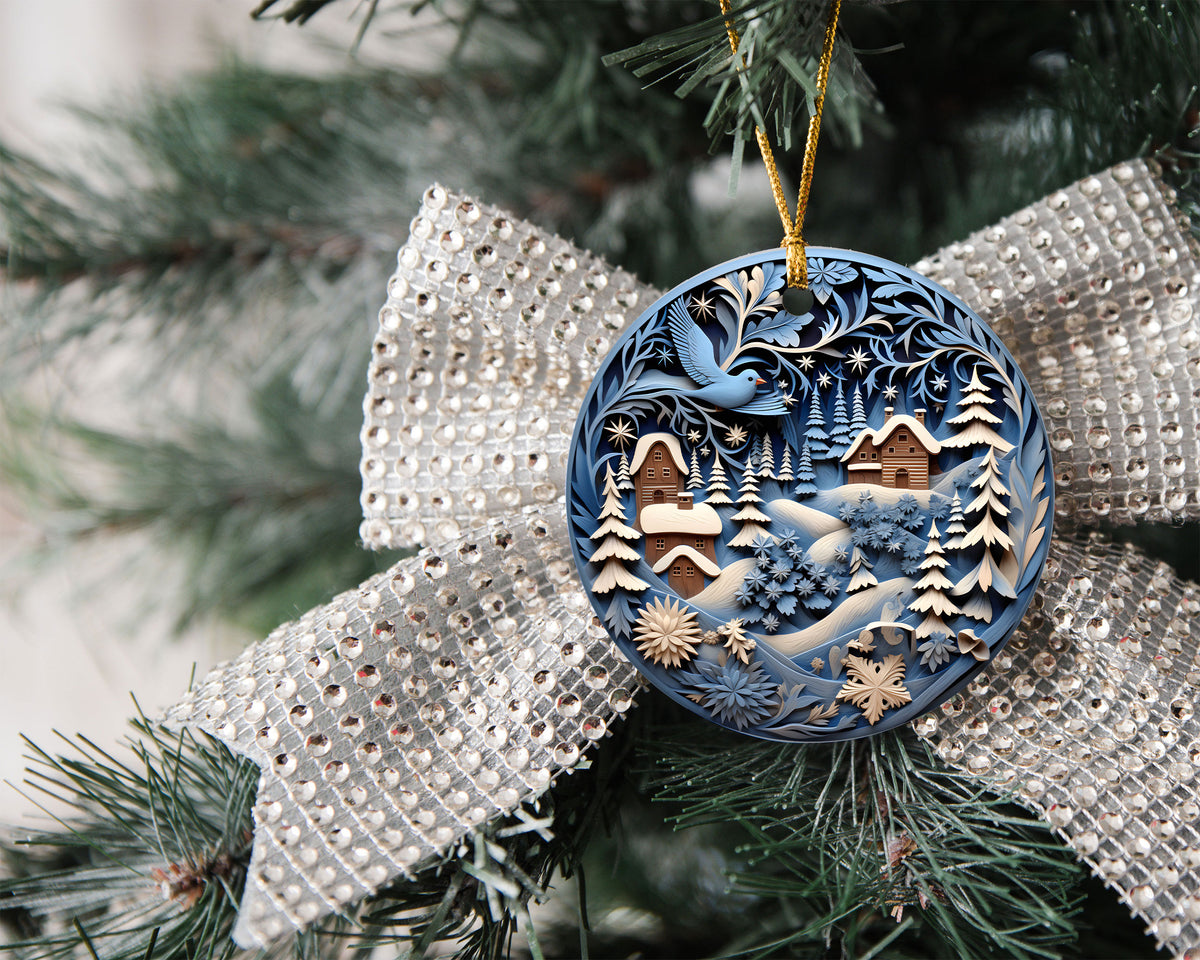 Christmas Ornament 2026, Charming Christmas Village Ornament, Holiday Gift, Winter Keepsake, Xmas Tree Decoration