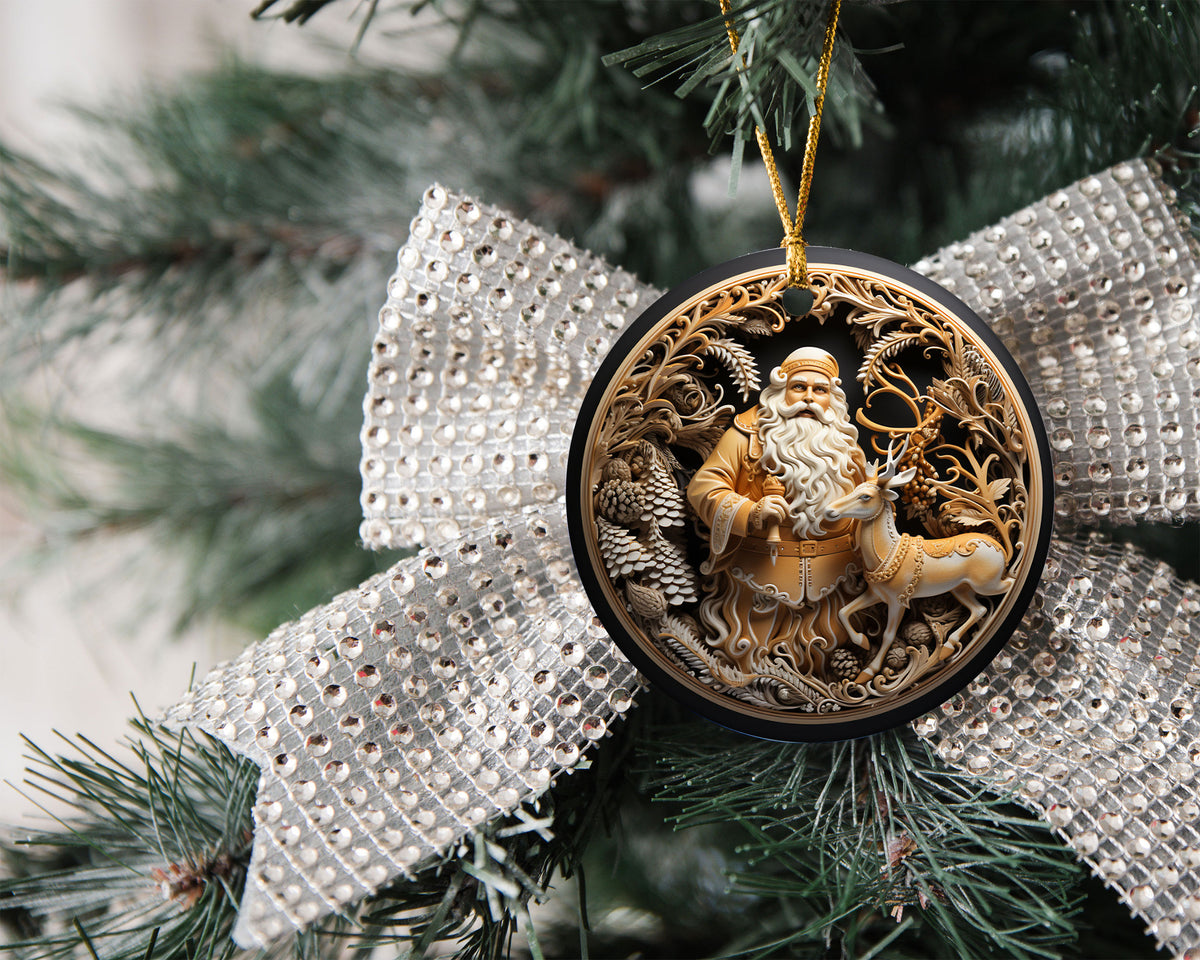 Old World Santa Ornament, Vintage Christmas Decor, Santa Claus Tree Ornament, Holiday Keepsake, Christmas Gift