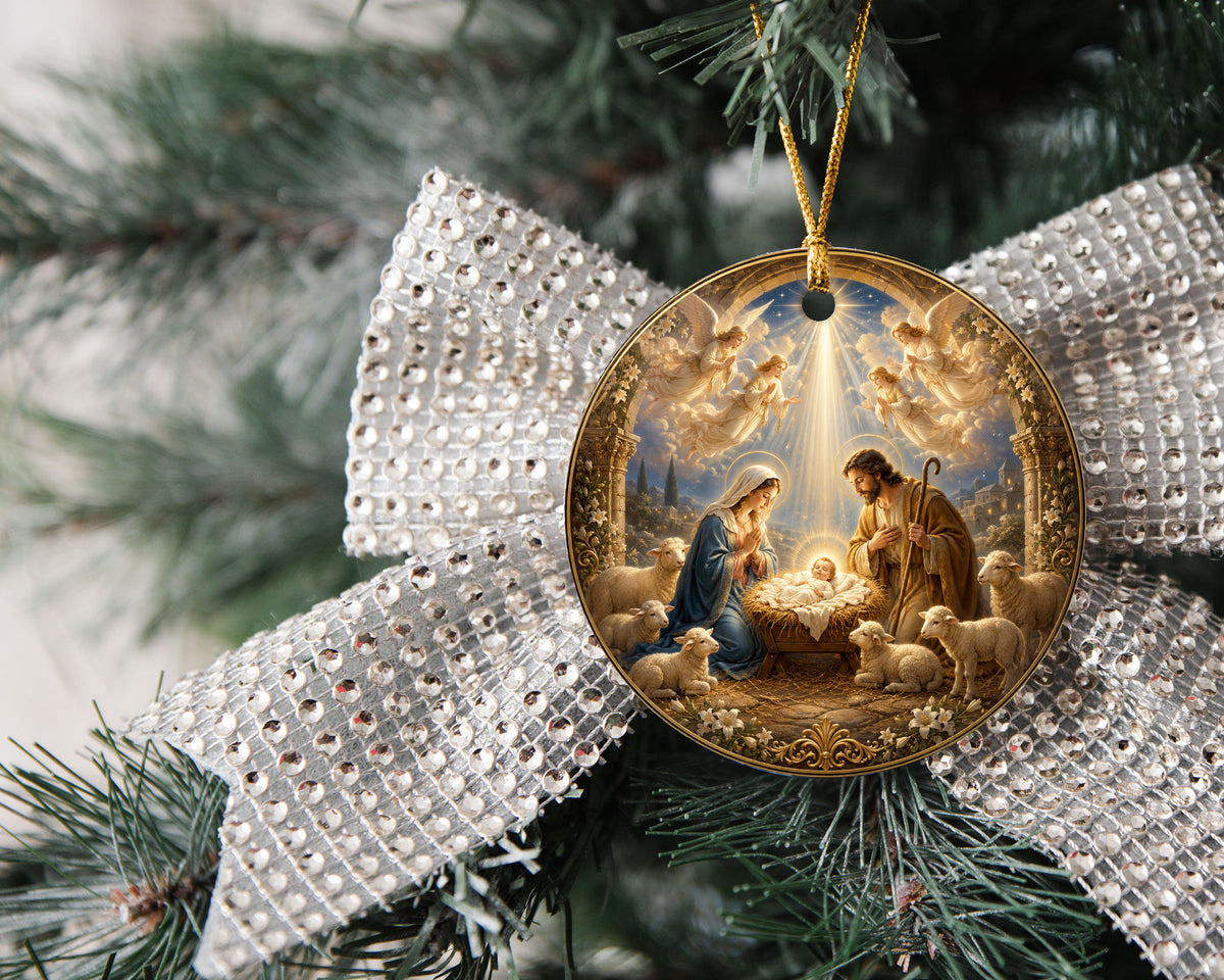 2026 Nativity Scene Christmas Ornament, Christian Christmas Decor, Holy Family Keepsake, Religious Tree Ornament Gift