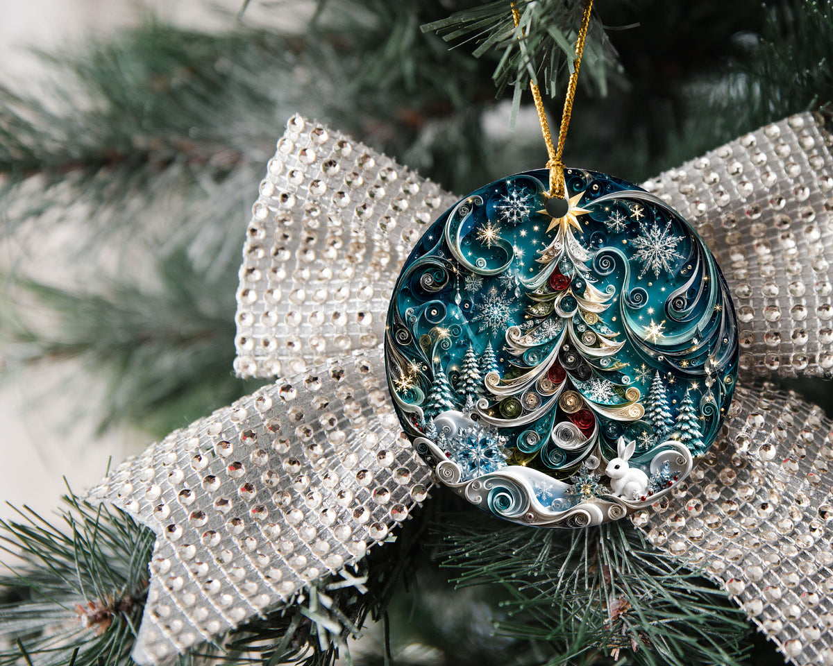 Christmas Tree Ornament 2026, Blue Winter Ornament, Holiday Christmas Decor, Xmas Tree Decoration