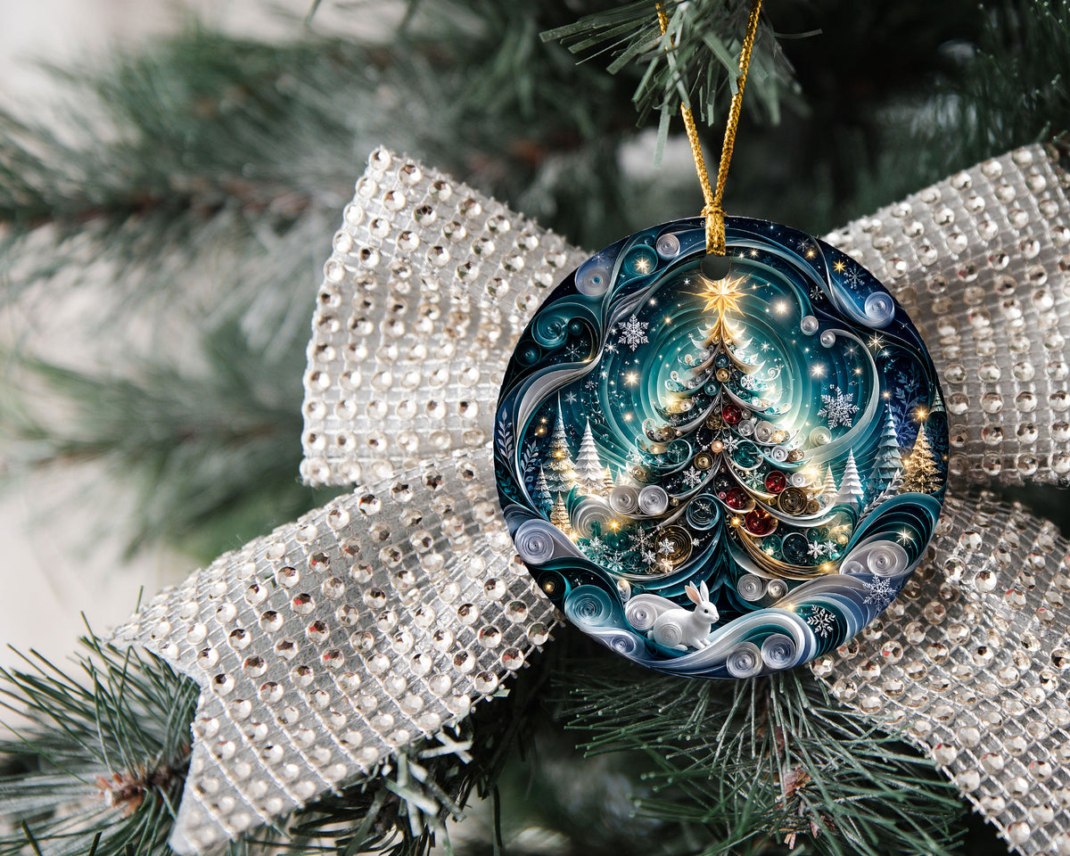 Blue Christmas Ornament 2026, Christmas Tree Decoration, Winter Holiday Decor, Xmas Keepsake Ornament