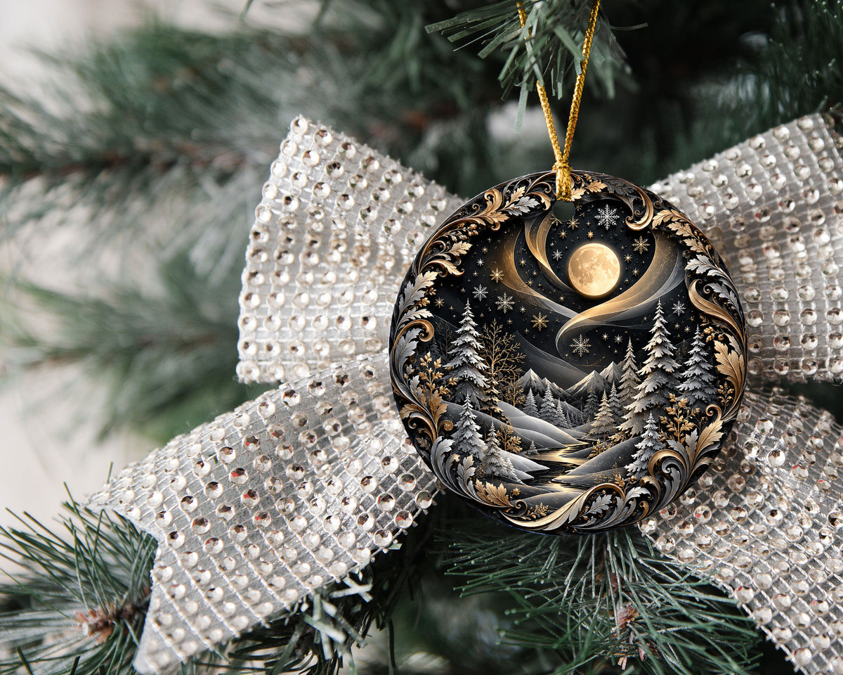 Winter Forest Christmas Ornament 2026, Shooting Star Holiday Ornament, Christian Christmas Tree Decor, Festive Keepsake Gift