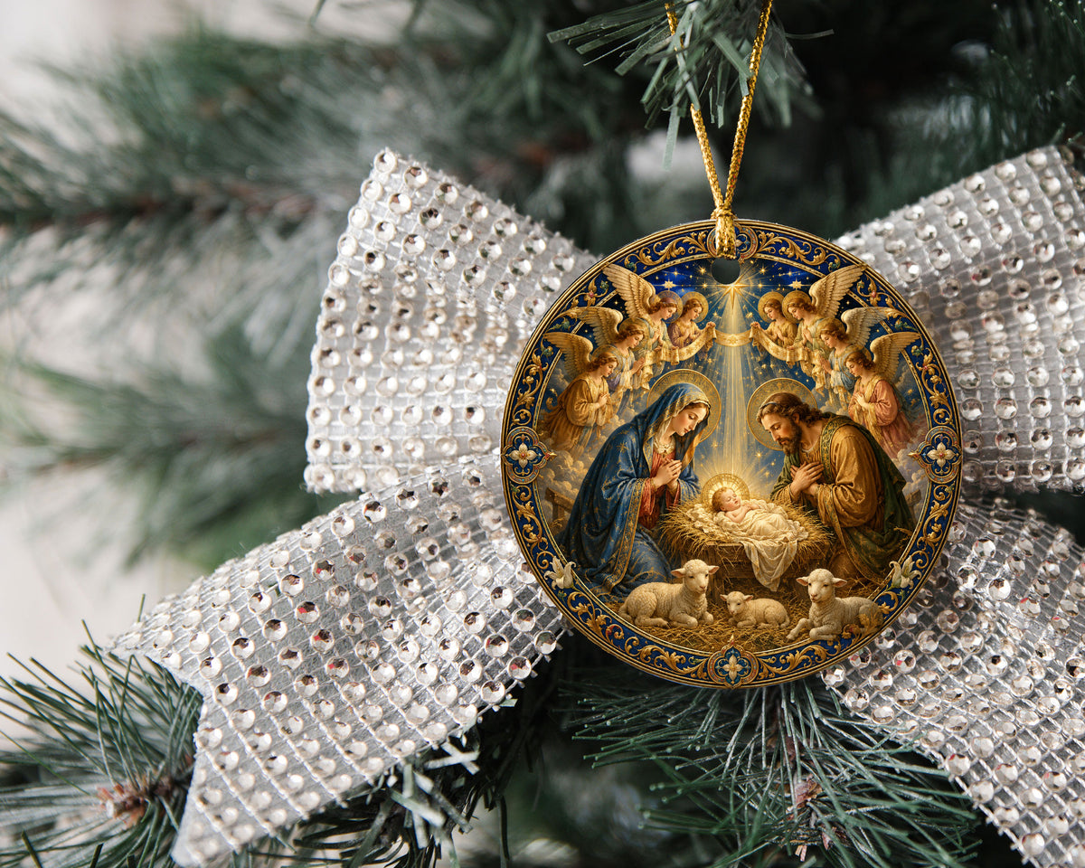 Holy Family Nativity Ornament 2026, Baby Jesus Christmas Ornament, Christian Christmas Tree Decor, Religious Holiday Keepsake Gift for Family