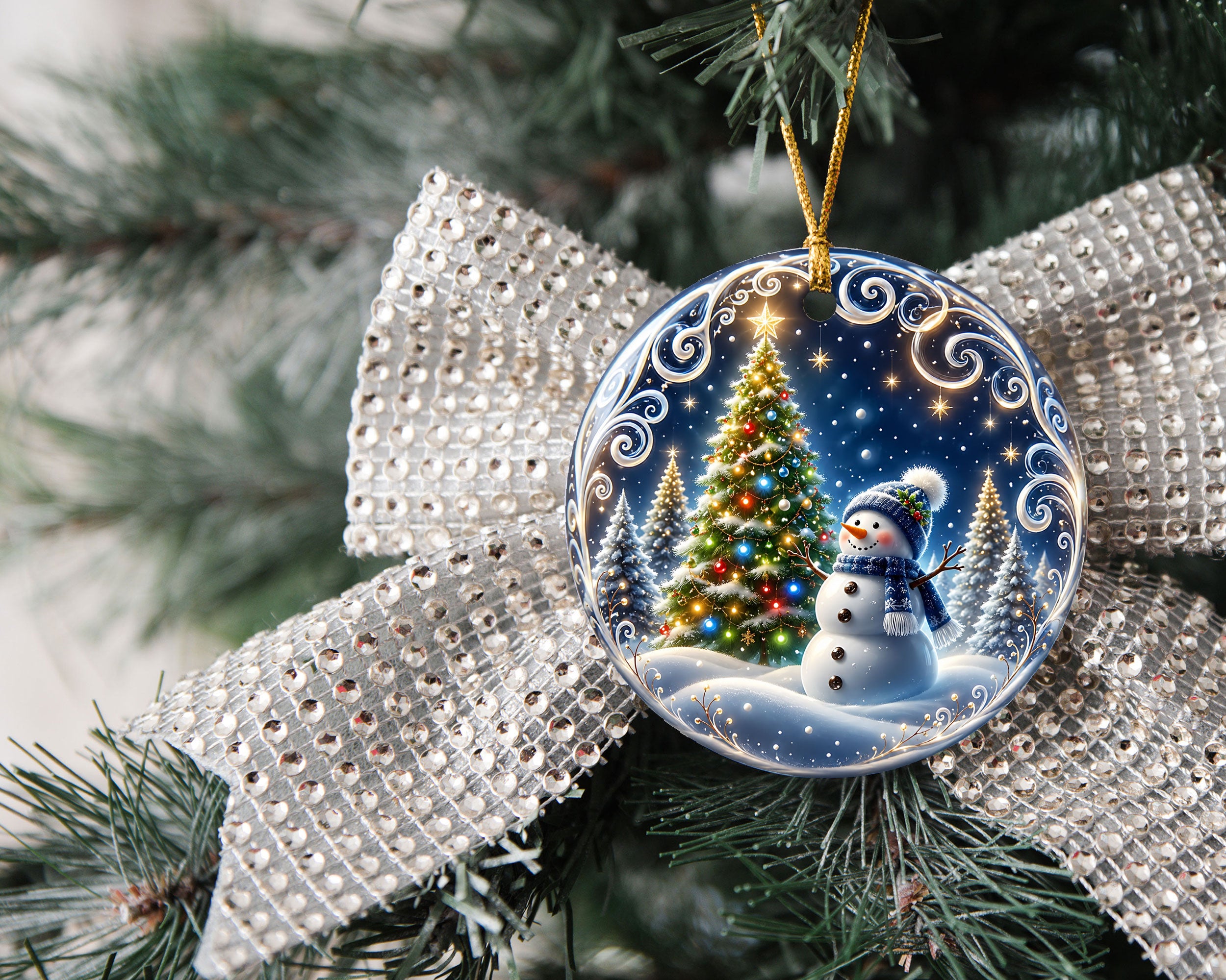 Snowman Christmas Tree Ornament 2026, Winter Holiday Ornament, Christmas Decoration, Family Keepsake Gift