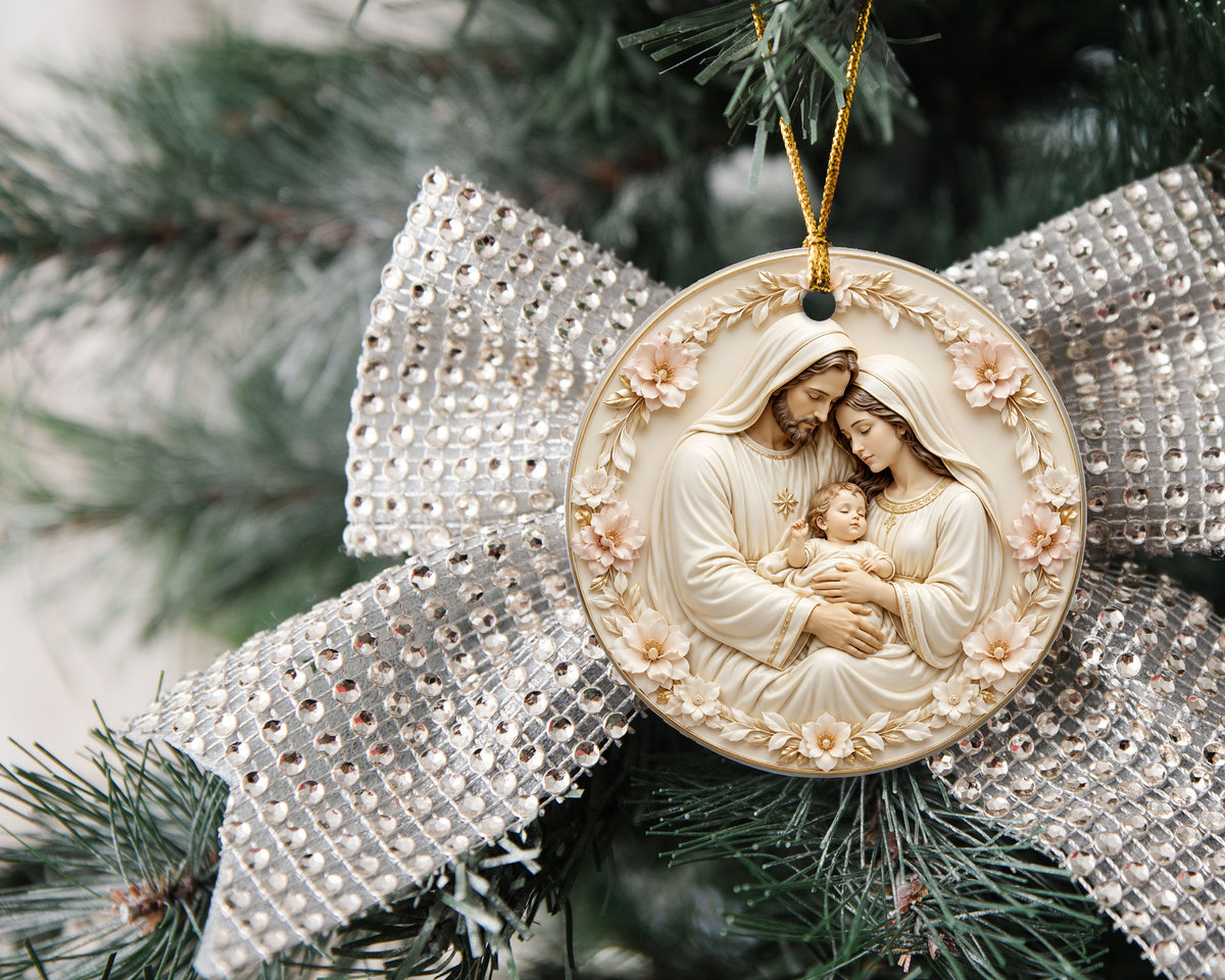 Baby Jesus Christmas Ornament 2026, Holy Family Nativity Scene Ornament, Religious Christmas Tree Decoration
