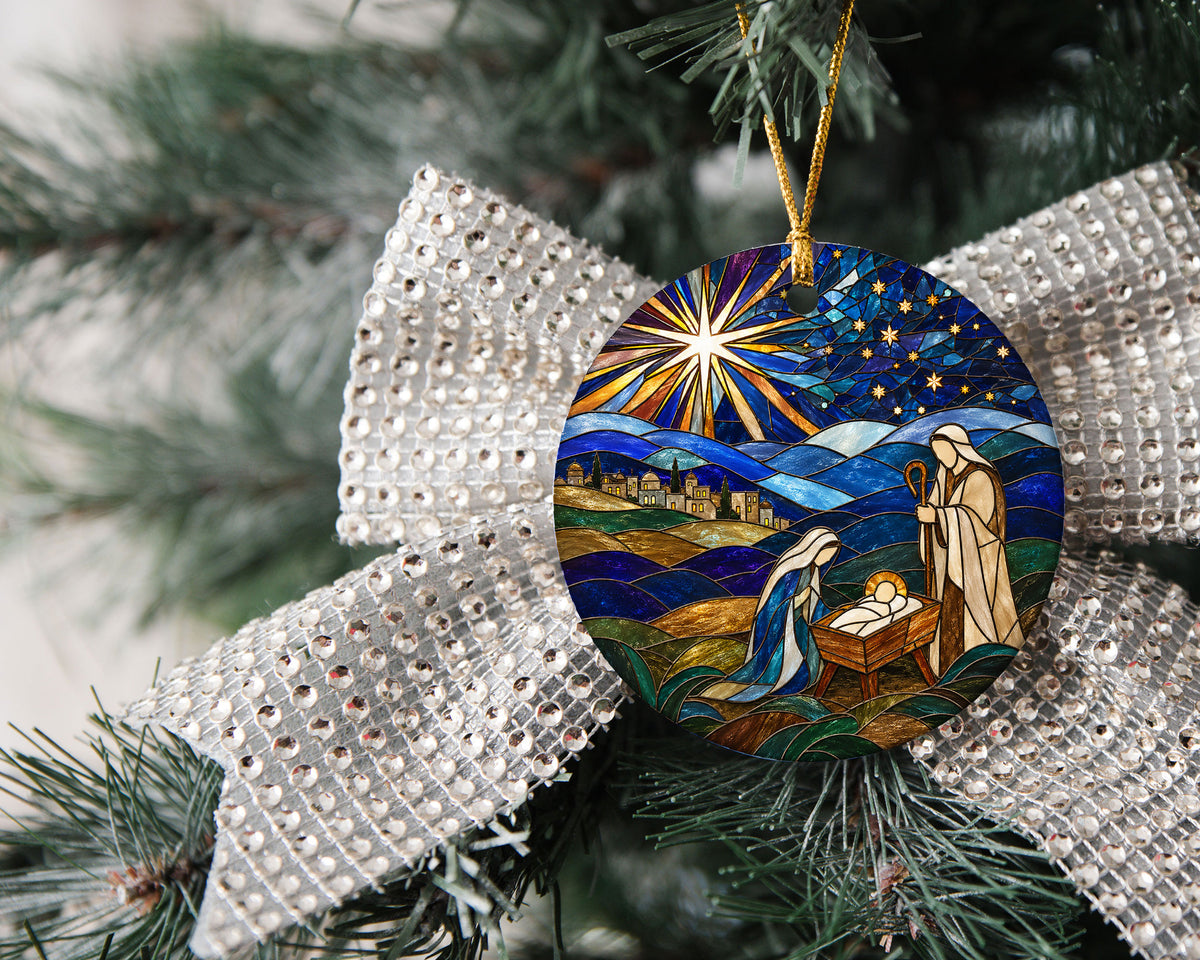 Religious Tree Ornament 2026, Holy Family Christmas Ornament, Christian Keepsake Gift, Nativity Christmas Decor