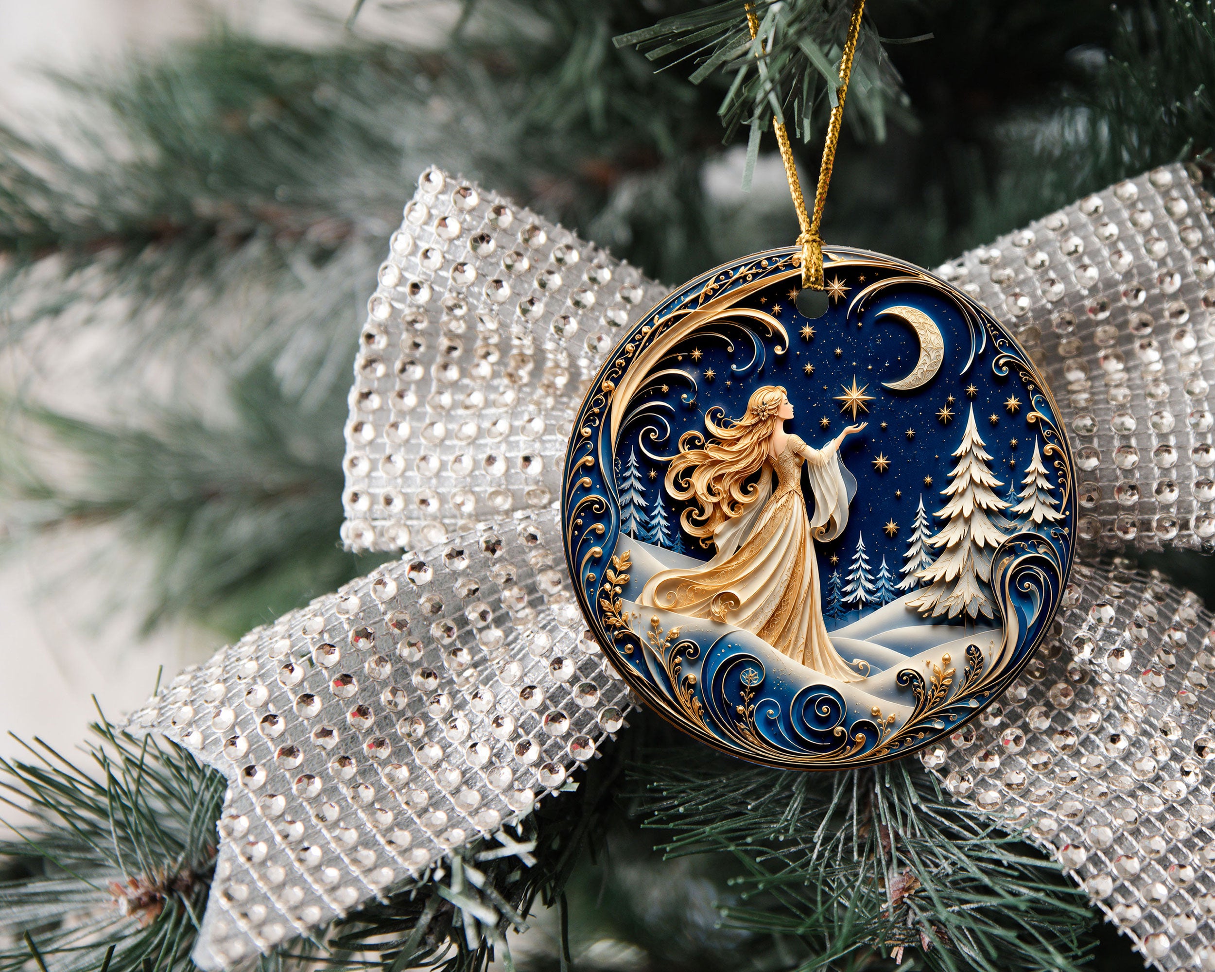Angel Christmas Tree Ornament 2026, Religious Holiday Ornament, Ceramic Christmas Decoration, Christian Home Decor