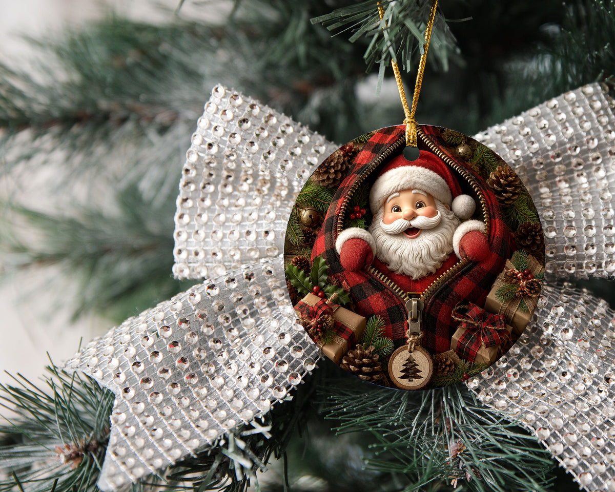 Christmas Ornament 2026 Santa Claus Design, Cute Holiday Tree Decoration, Xmas Keepsake Ornament