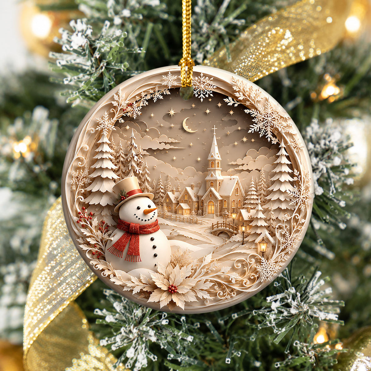 Rustic Snowman Christmas Ornament 2026, Winter Holiday Ornament, Cozy Christmas Tree Decoration, Keepsake Gift for Home Decor Lovers
