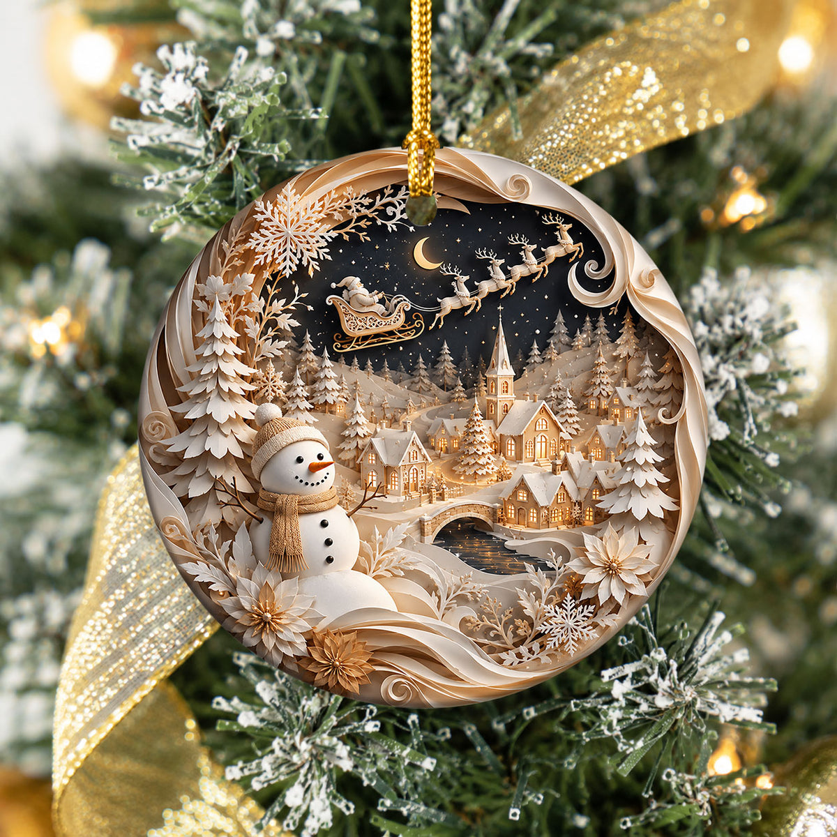 Blue Snowman Christmas Ornament 2026, Winter Tree Ornament, Holiday Keepsake Decoration, Cute Christmas Gift
