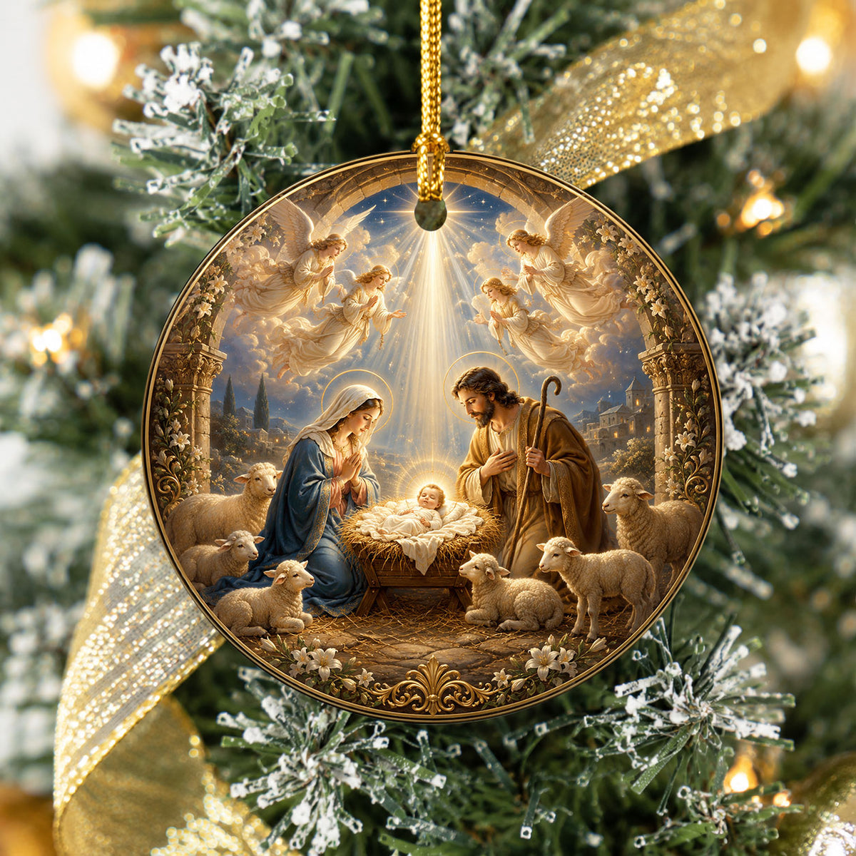 2026 Nativity Scene Christmas Ornament, Christian Christmas Decor, Holy Family Keepsake, Religious Tree Ornament Gift