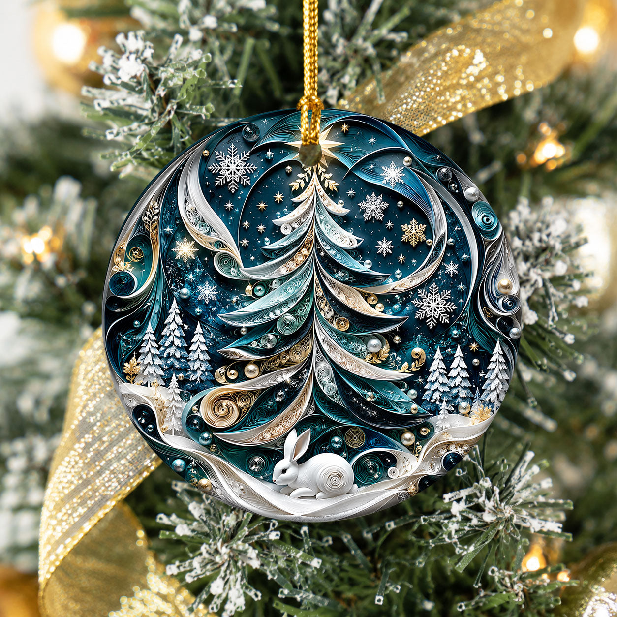 Christmas Tree Ornament 2026, Blue Christmas Ornament, Winter Tree Decor, Holiday Keepsake, Christmas Gift, Xmas Tree Decoration
