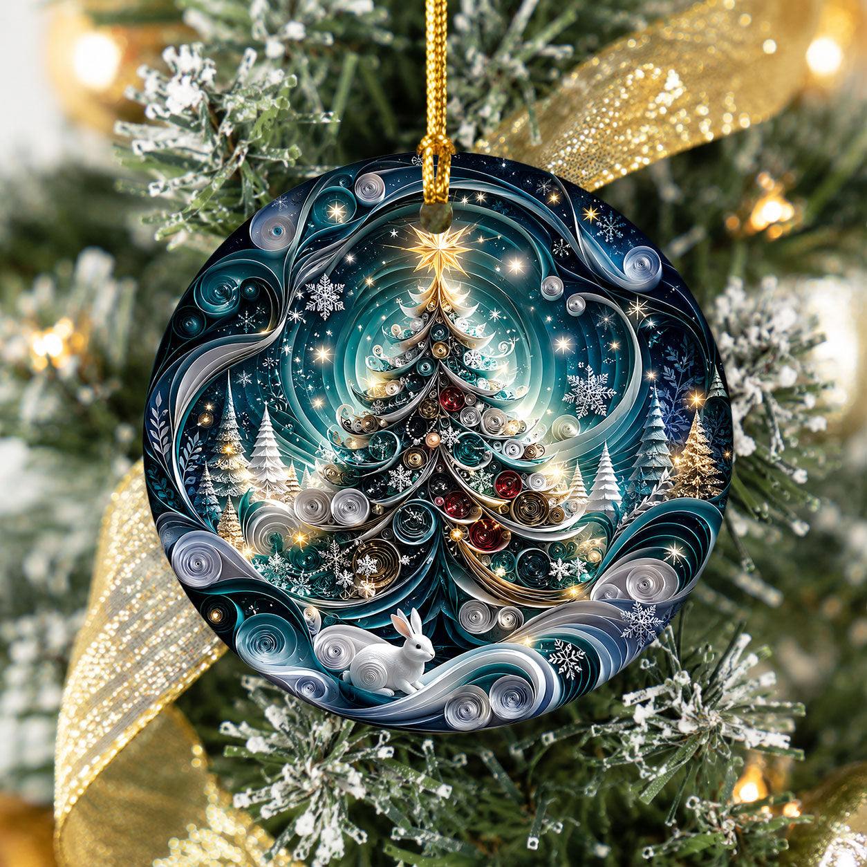 Blue Christmas Ornament 2026, Christmas Tree Decoration, Winter Holiday Decor, Xmas Keepsake Ornament