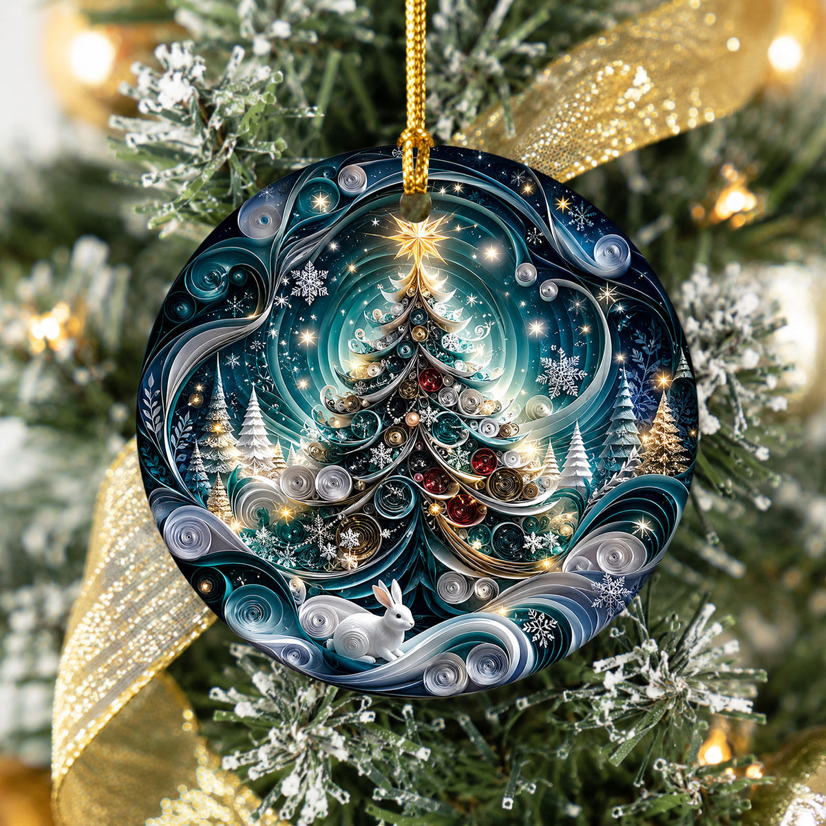 Blue Christmas Ornament 2026, Christmas Tree Decoration, Winter Holiday Decor, Xmas Keepsake Ornament