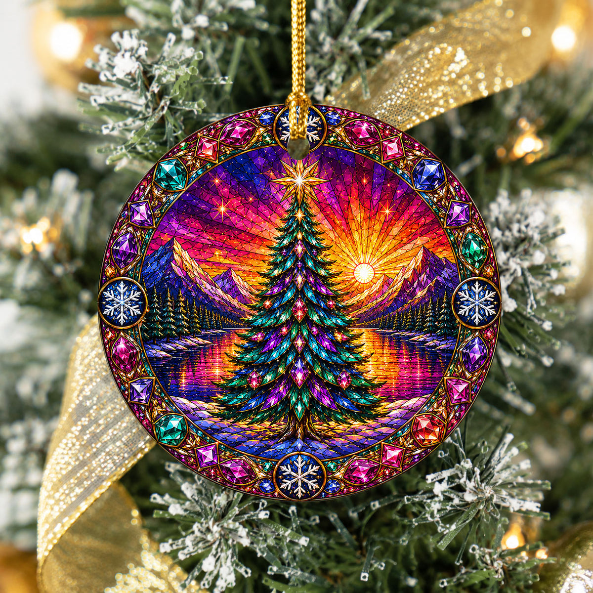 Christmas Tree Decor Ornament 2026, Aurora Winter Landscape, Holiday Christmas Decoration, Tree Keepsake Ornament