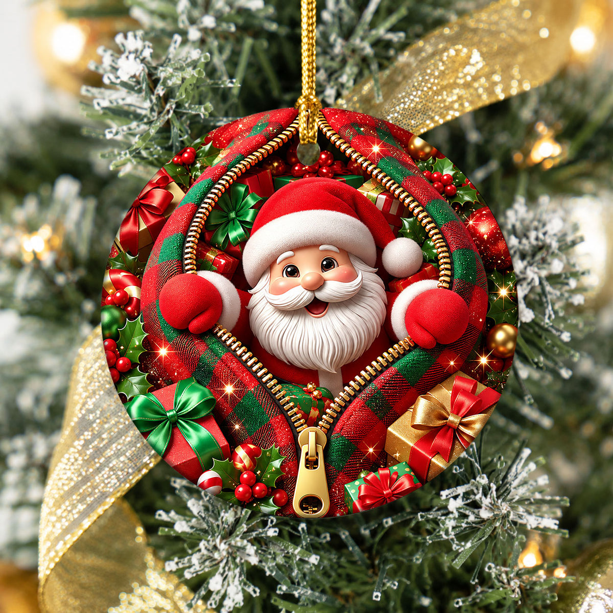 Christmas Santa Ornament 2026, Festive Santa Claus Tree Ornament, Holiday Decoration, Christmas Keepsake
