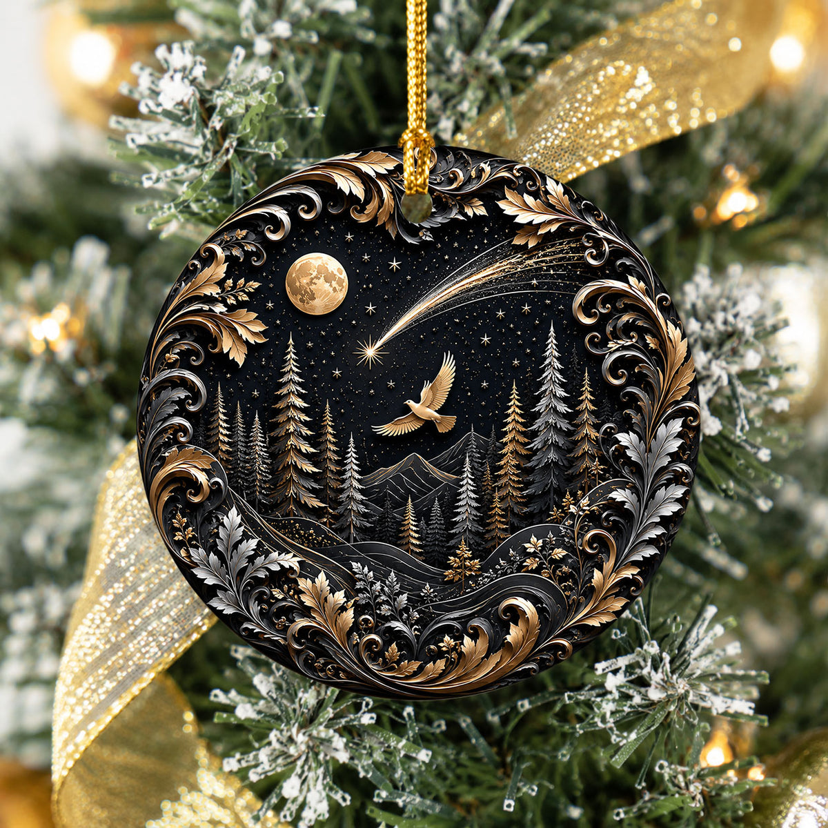 Christmas Dove Ornament 2026, Peace Dove Christmas Ornament, Nativity Star Ornament, Winter Forest Decor