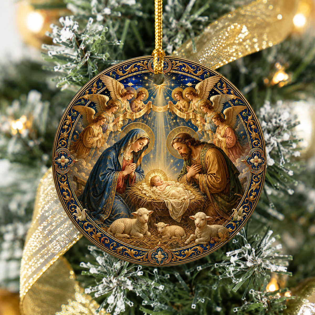 Holy Family Nativity Ornament 2026, Baby Jesus Christmas Ornament, Christian Christmas Tree Decor, Religious Holiday Keepsake Gift for Family
