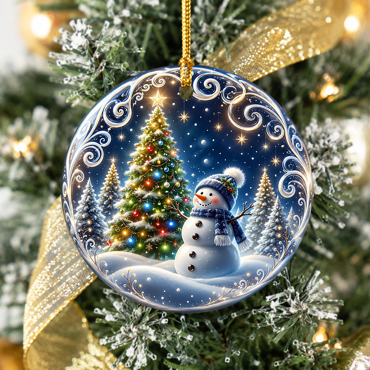 Snowman Christmas Tree Ornament 2026, Winter Holiday Ornament, Christmas Decoration, Family Keepsake Gift