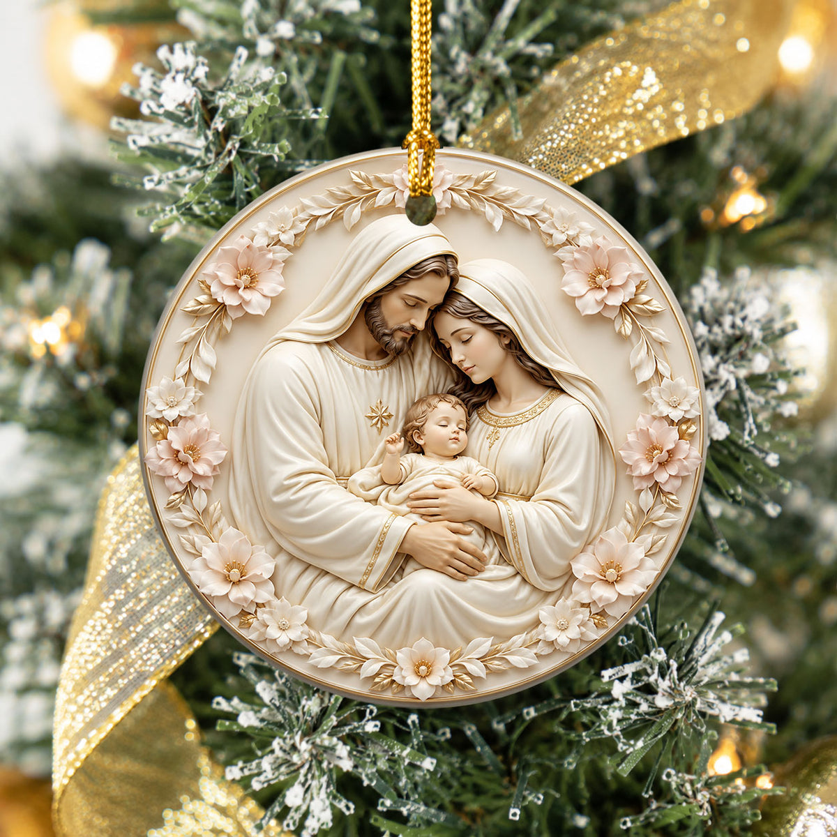 Baby Jesus Christmas Ornament 2026, Holy Family Nativity Scene Ornament, Religious Christmas Tree Decoration