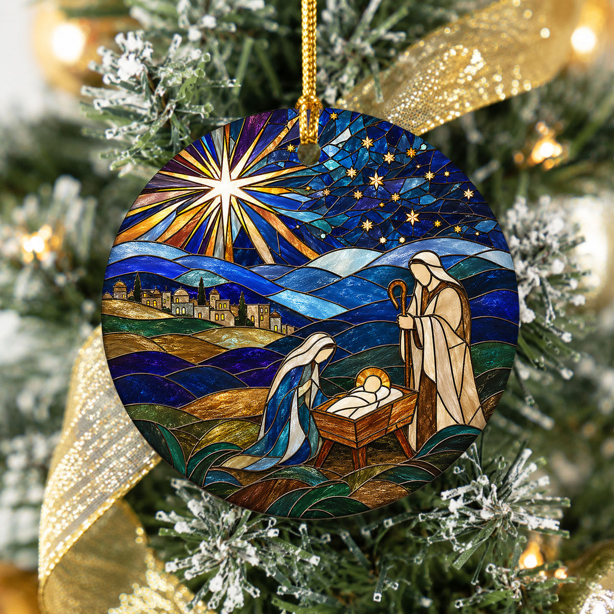 Religious Tree Ornament 2026, Holy Family Christmas Ornament, Christian Keepsake Gift, Nativity Christmas Decor