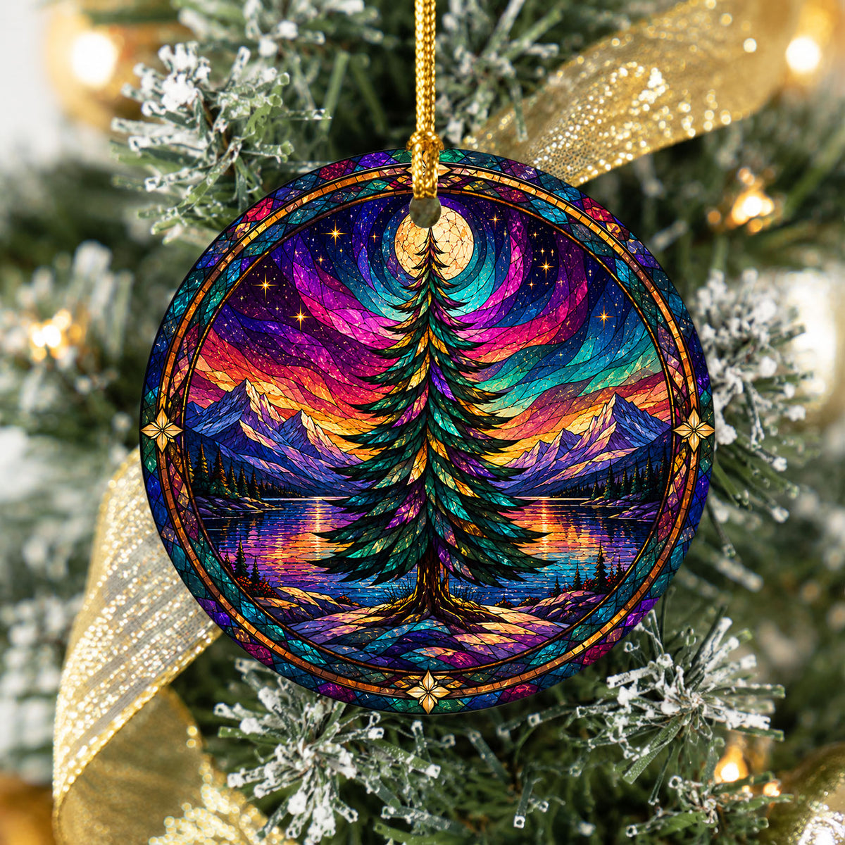 Northern Lights Holiday Ornament 2026, Christmas Tree Ornament, Aurora Landscape Decoration