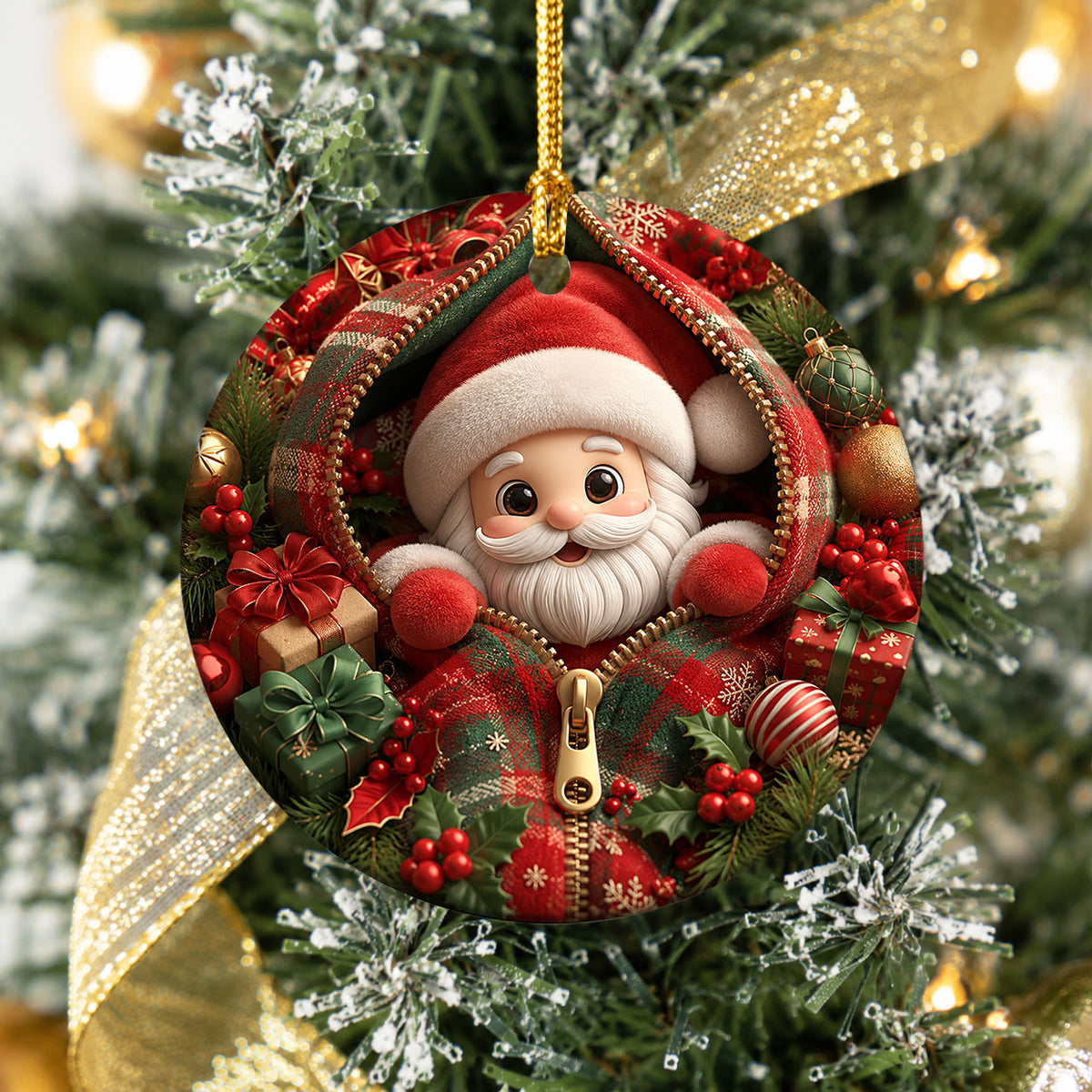 Santa Claus Holiday Ornament 2026, Christmas Tree Decor, Cute Santa Christmas Decoration, Xmas Keepsake