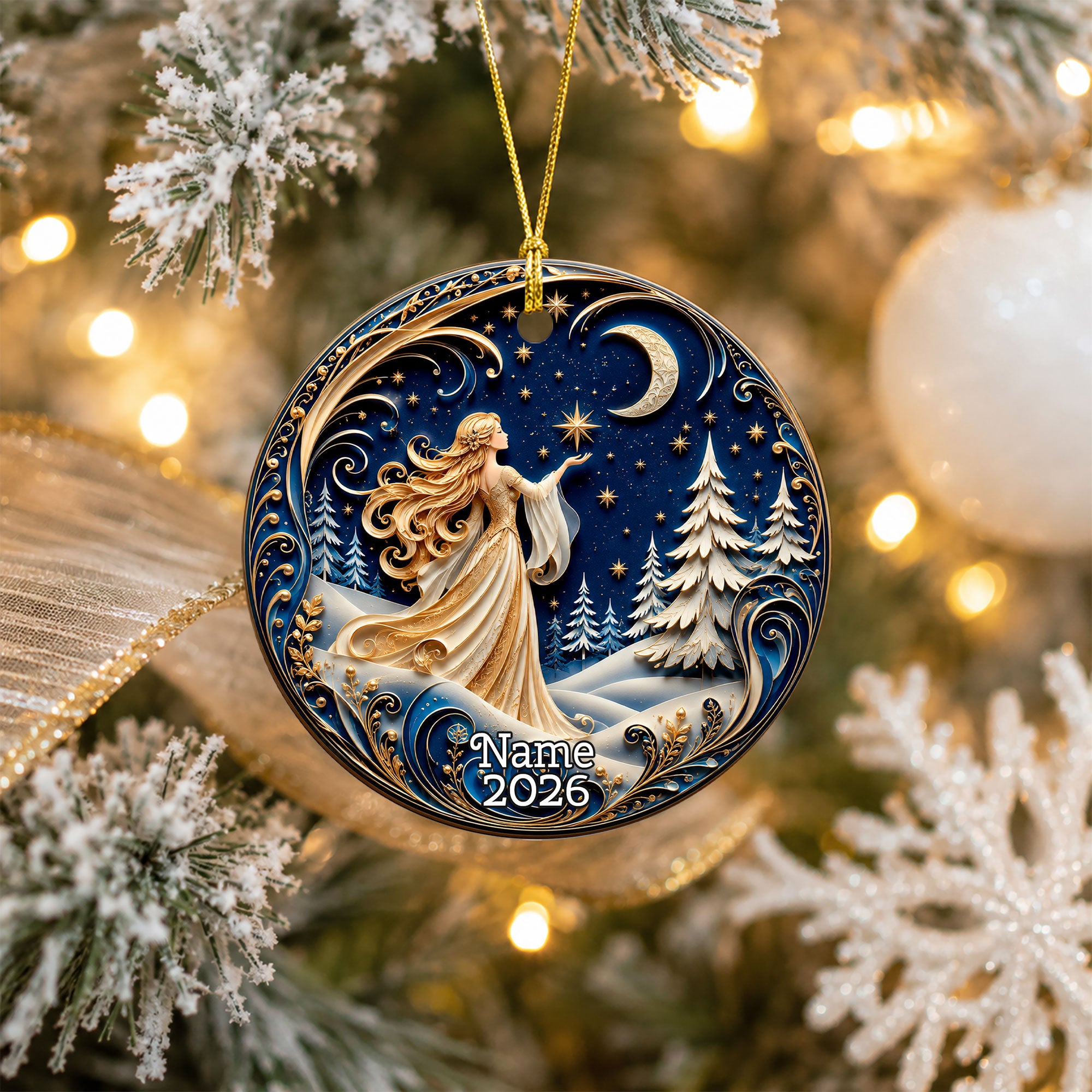 Angel Christmas Tree Ornament 2026, Religious Holiday Ornament, Ceramic Christmas Decoration, Christian Home Decor
