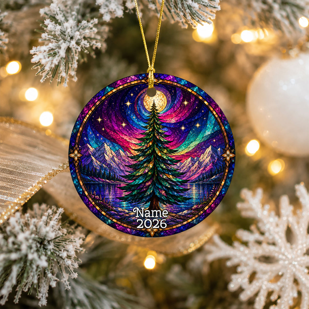 Aurora Christmas Ornament 2026, Northern Lights Tree Ornament, Winter Christmas Decoration