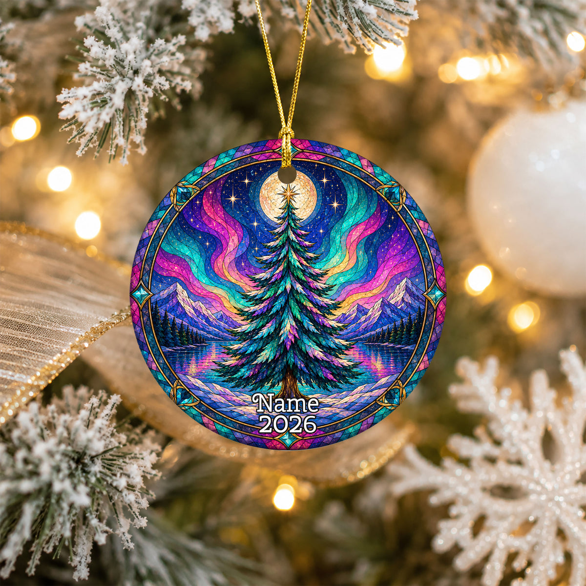 Christmas Tree Ornament 2026, Northern Lights Winter Ornament, Aurora Christmas Decoration, Holiday Keepsake Gift