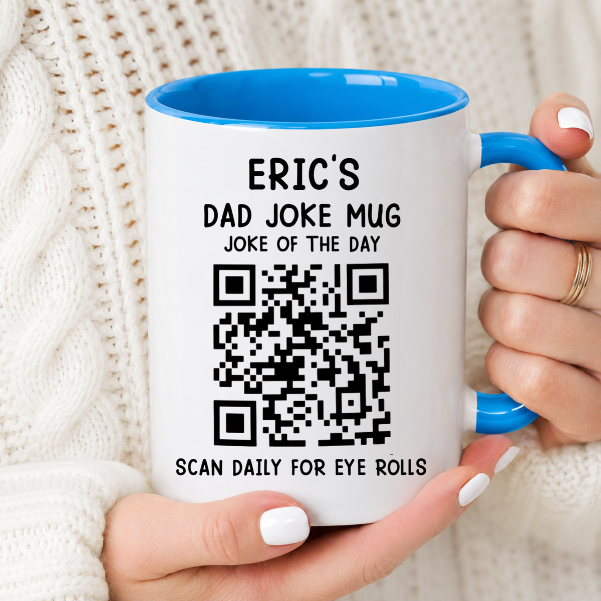 Custom Dad Joke Mug, Scan Daily For Dad Jokes, Funny Father Day Coffee Cup