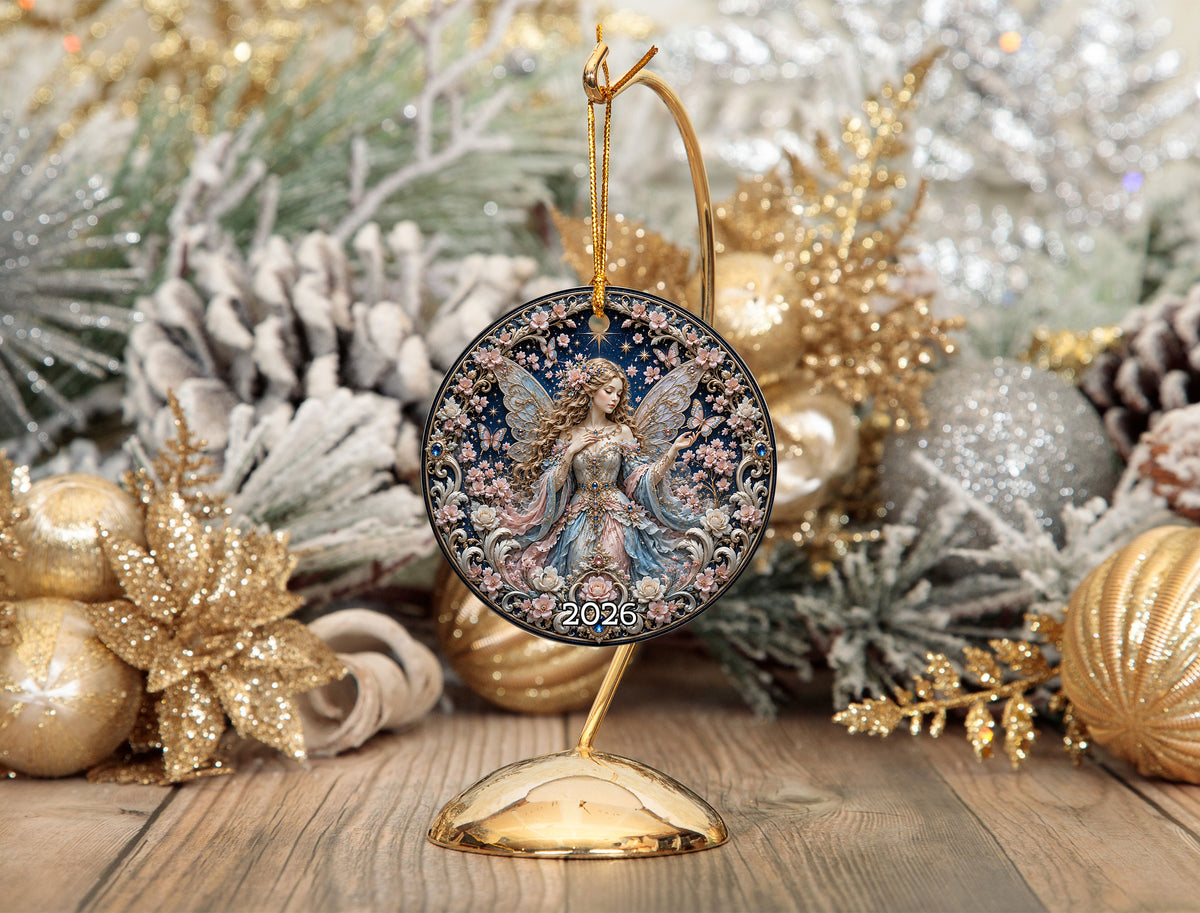 2026 Angel Christmas Ornament, Religious Christmas Tree Decoration, Ceramic Guardian Angel Ornament