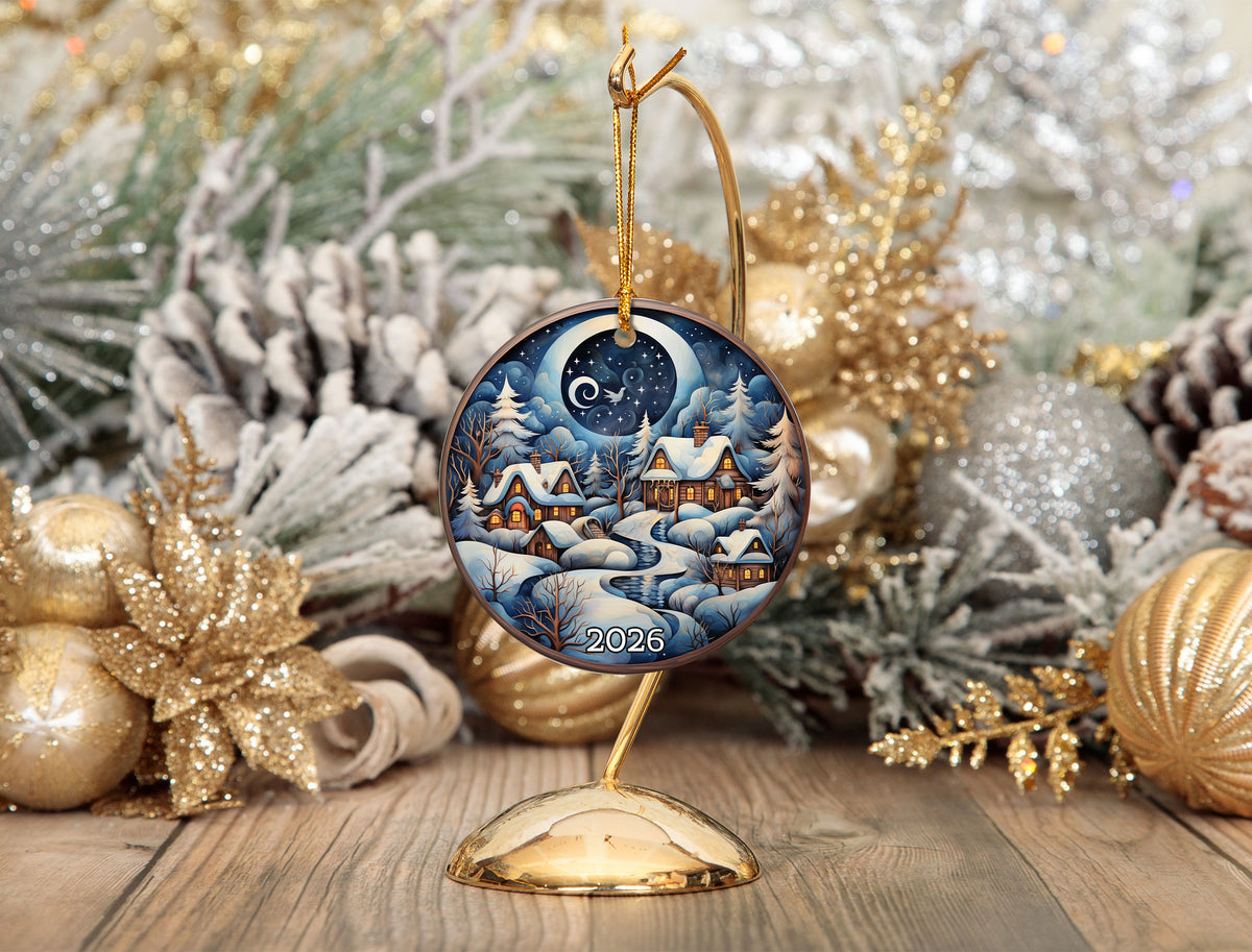 Magical Christmas Night Ornament 2026, Holiday Decor, Winter Decoration, Christmas Keepsake, Seasonal Ornament, Christmas Gift