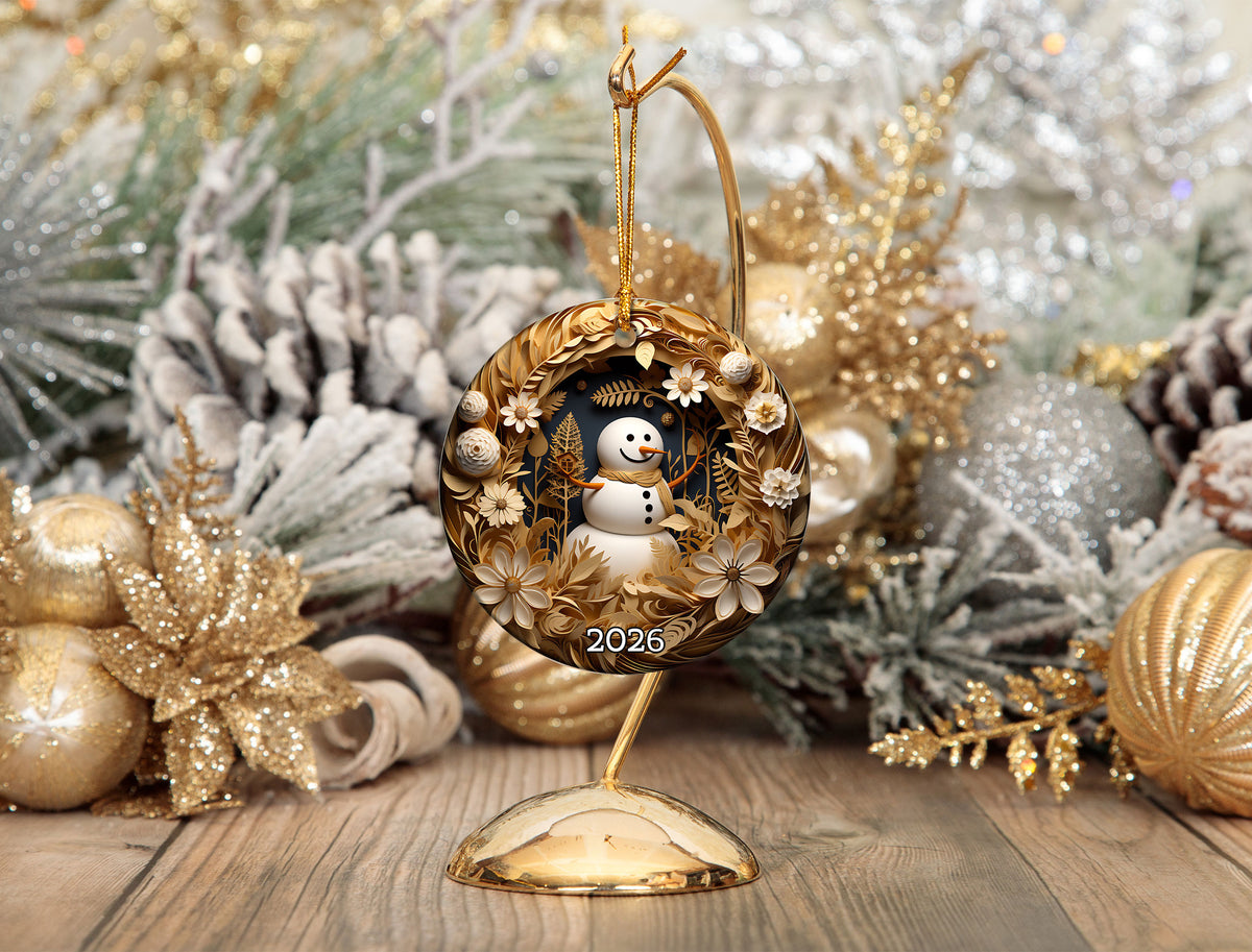 Snowman Lantern Ornament 2026, Christmas Ornament, Holiday Decor, Christmas Tree Decoration, Winter Keepsake, Christmas Gift