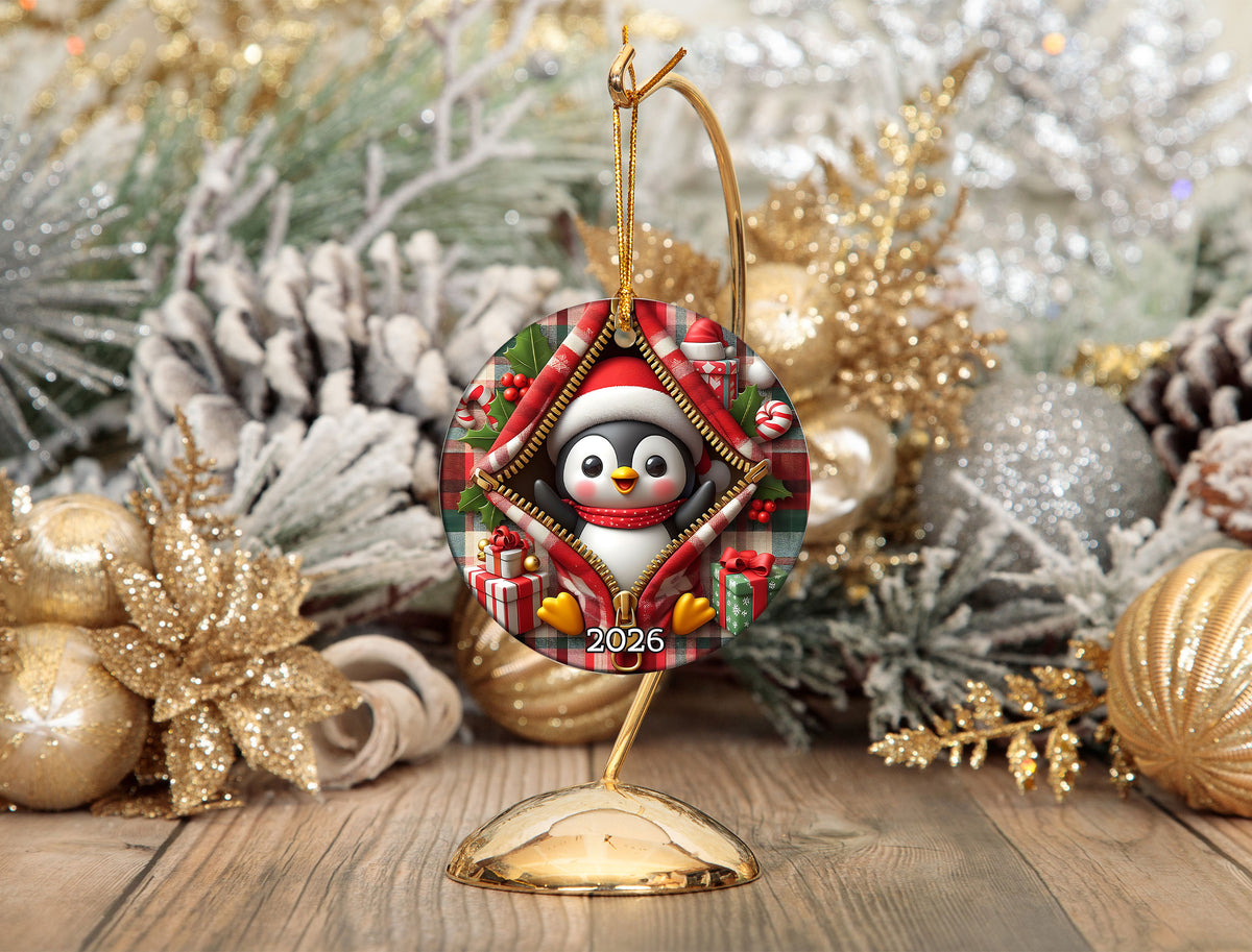 Cute Penguin Ornament For Kid, Baby Gift with Name, Kids Christmas Gifts, Gift Exchange, Gift Idea, Xmas Tree, Child Ornament