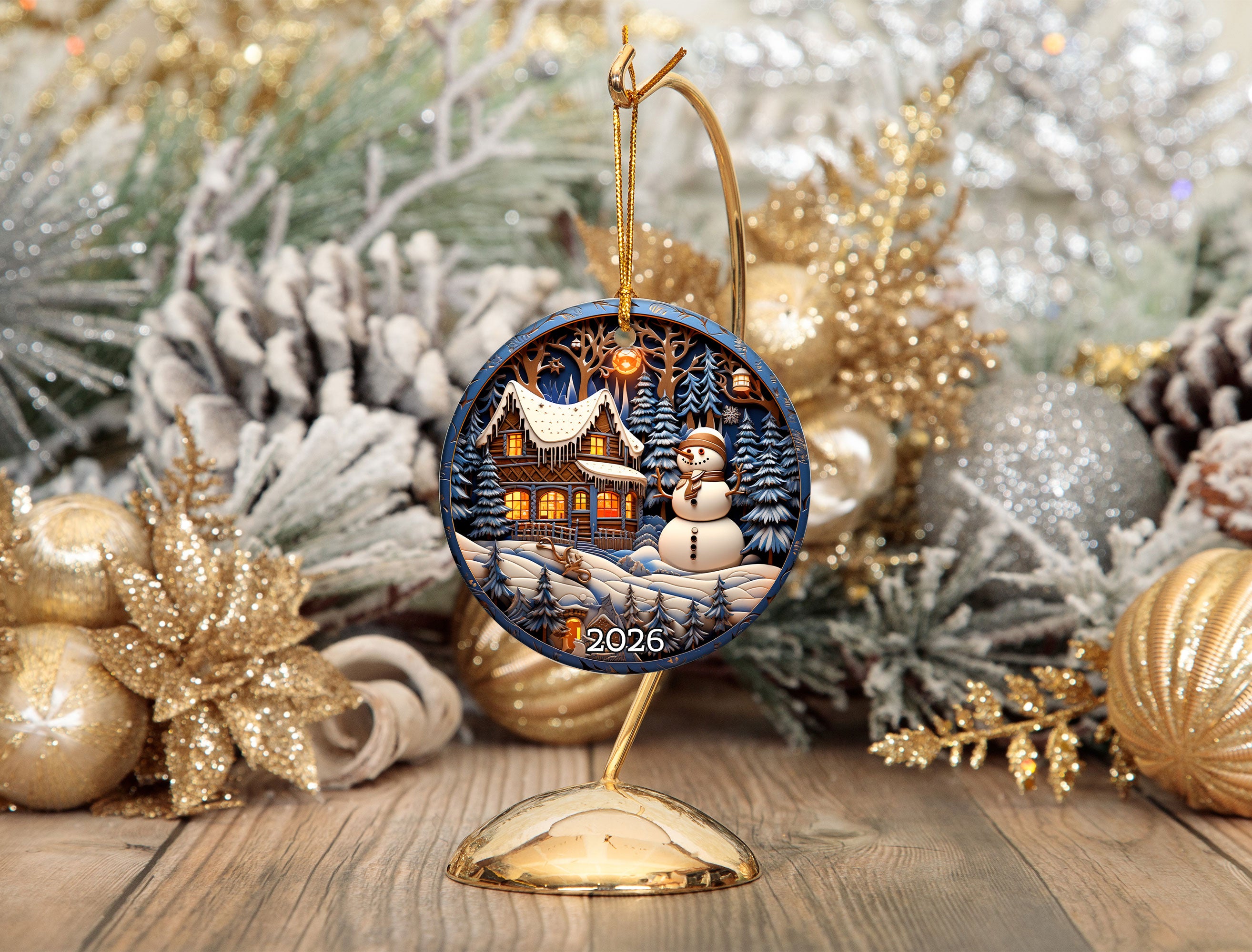 Snowman Winter Ornament 2026, Christmas Tree Decor, Holiday Decoration, Christmas Keepsake, Seasonal Home Decor, Christmas Gift