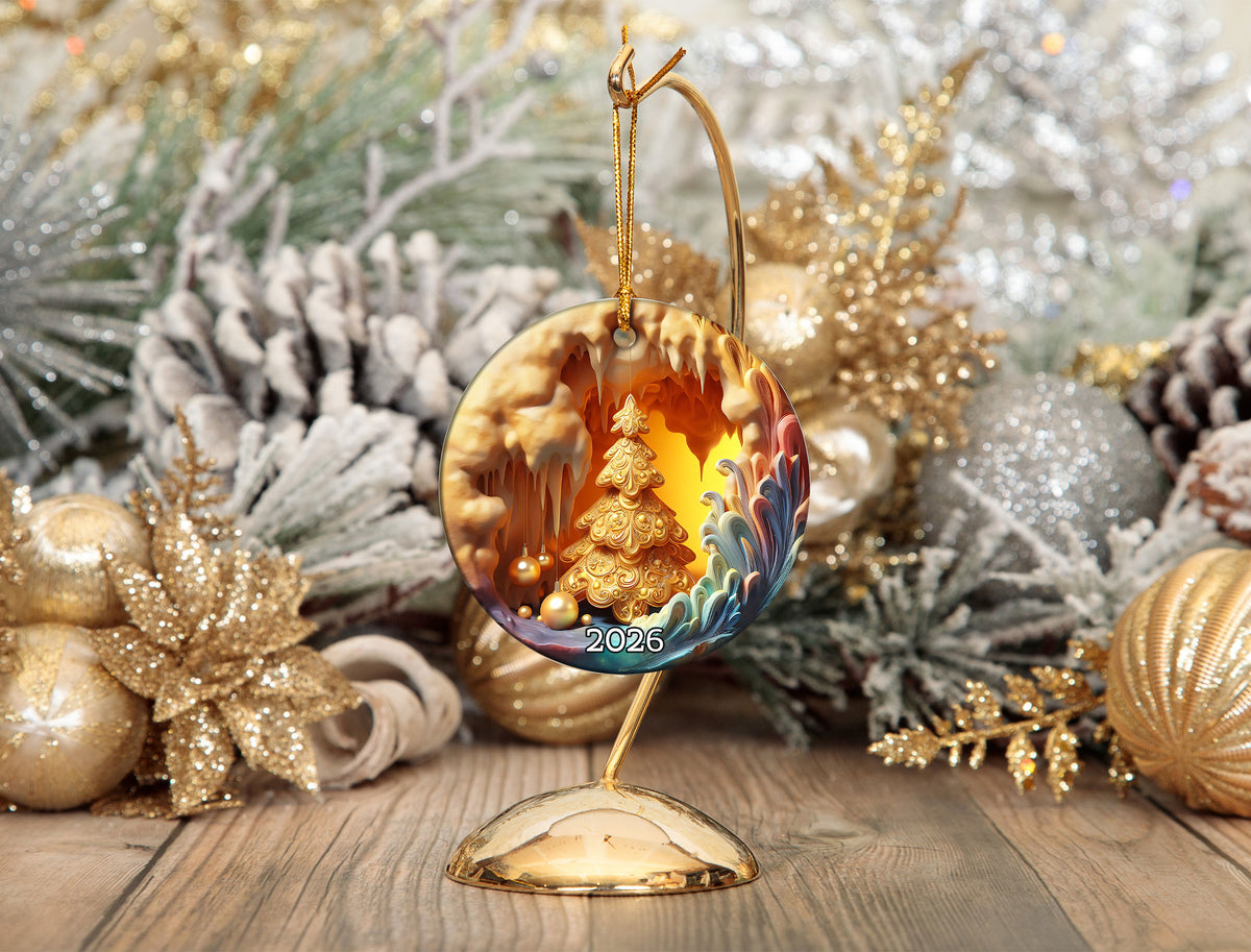 Elegant Xmas Tree Ornament, 2026 Christmas Decoration, Holiday Gift for Family, Holiday Ornament