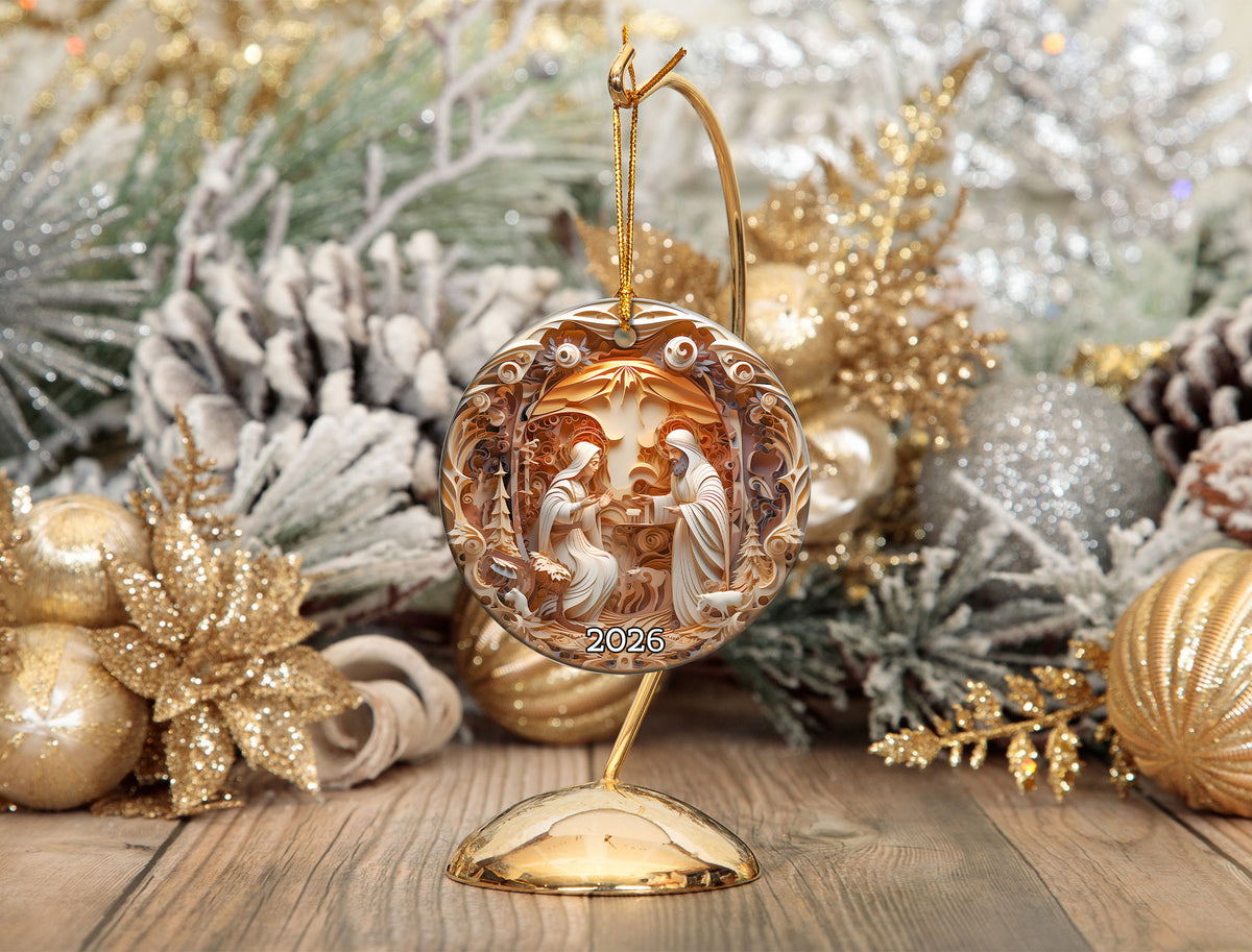 Nativity Ornament, Christmas Family Gift, Christmas Ornaments, Family Reunion, Housewarming Gift, Christian Gift