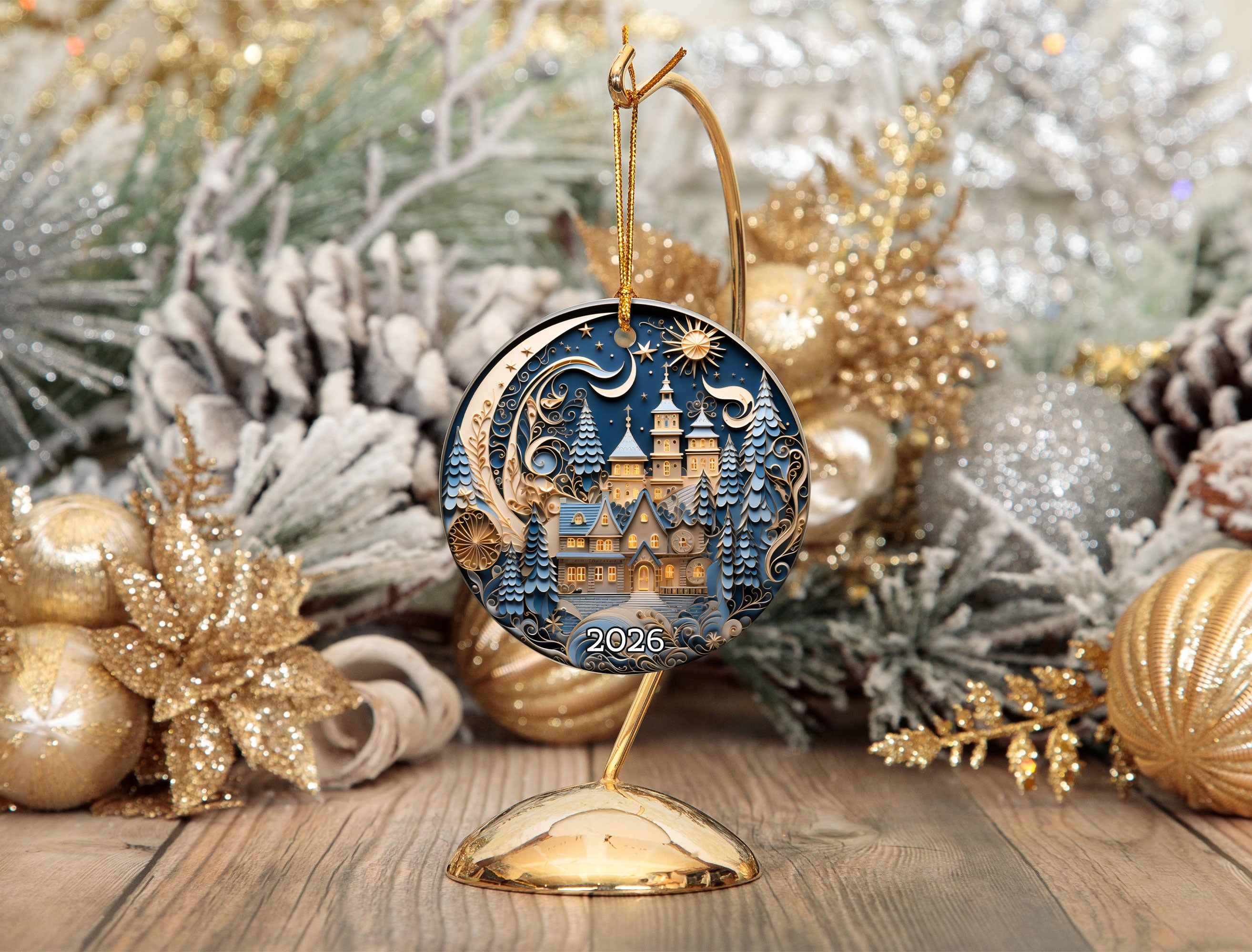 Christmas Ornament, Charming Christmas Village Ornament, Holiday Gift, Winter Keepsake, Xmas Tree Decoration
