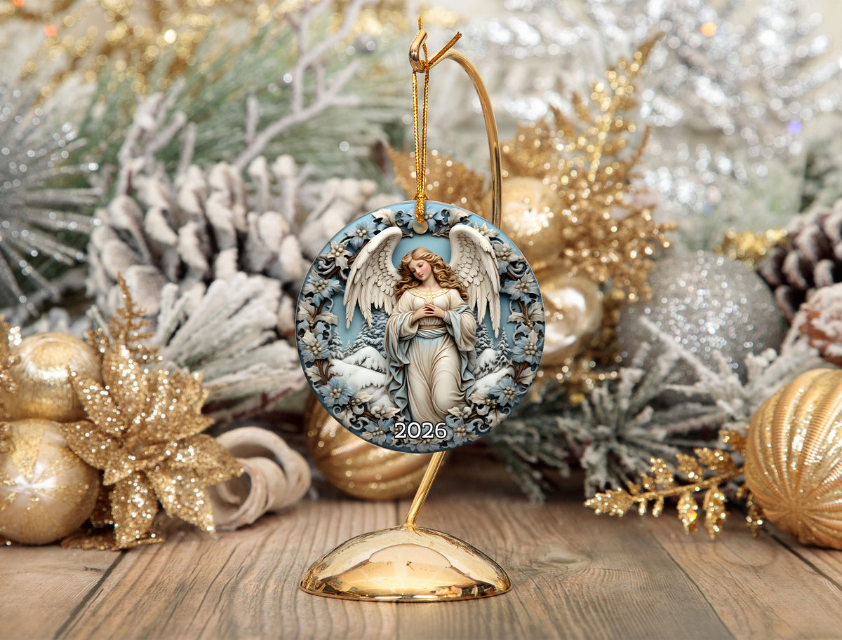 Christian Angel Ornament 2026, Religious Christmas Ornament, Heavenly Angel Decor, Holiday Keepsake, Holiday Gift 2026
