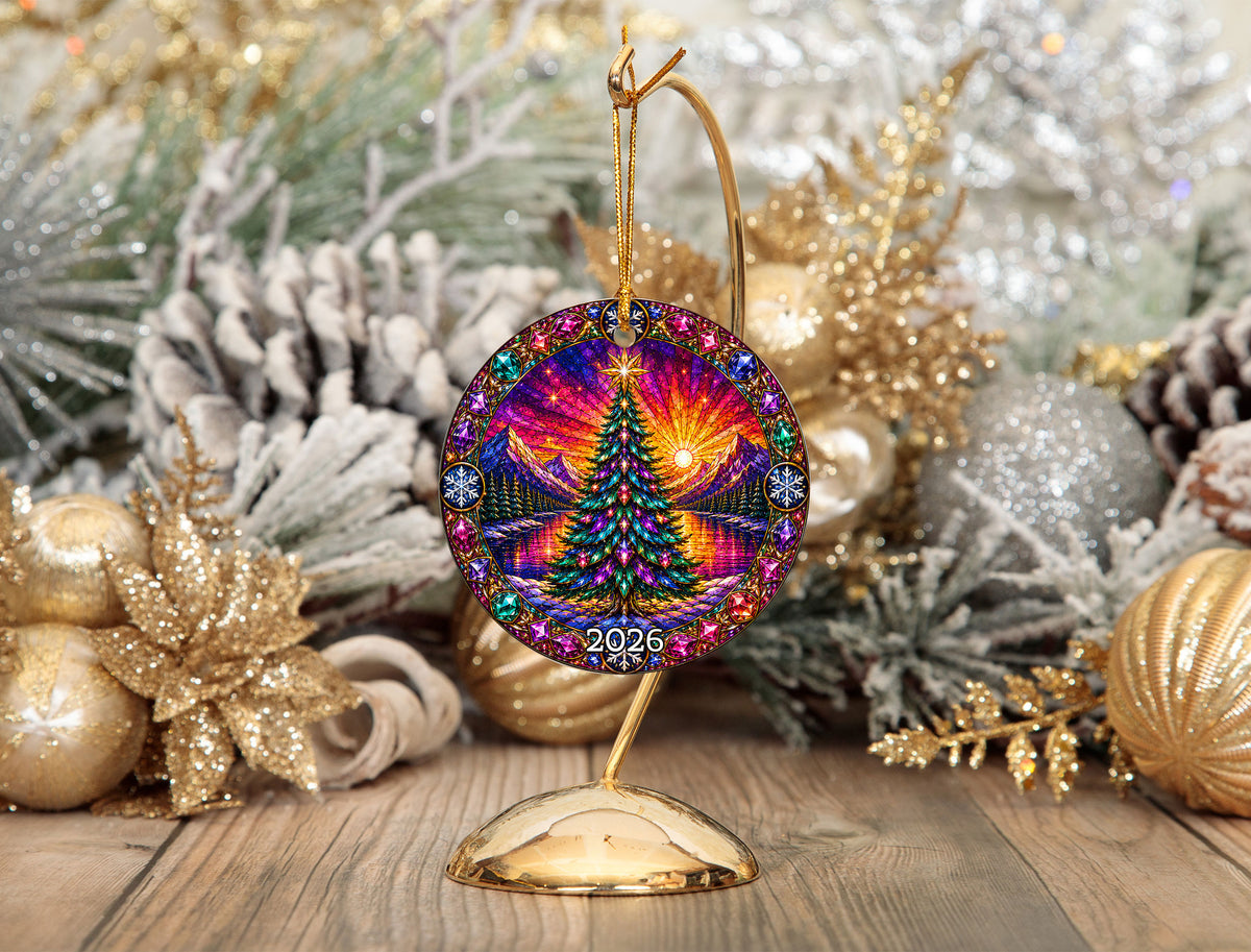 Christmas Tree Decor Ornament 2026, Aurora Winter Landscape, Holiday Christmas Decoration, Tree Keepsake Ornament